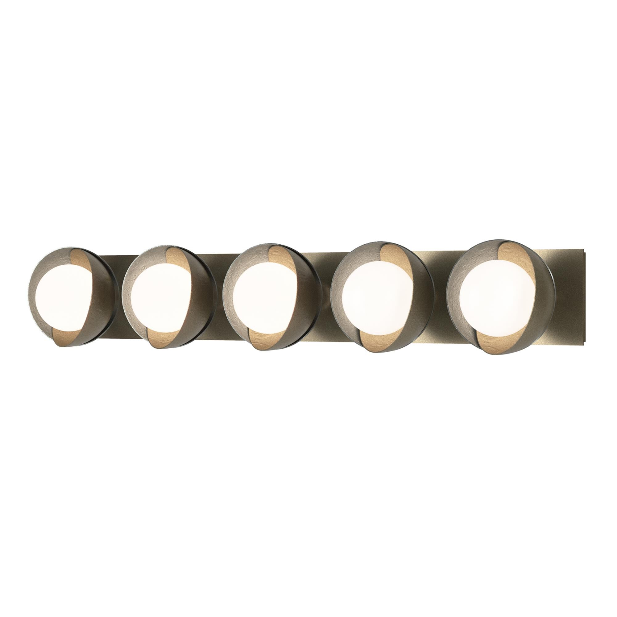 Shown in Soft Gold finish and Opal glass and Vintage Platinum (82) accent