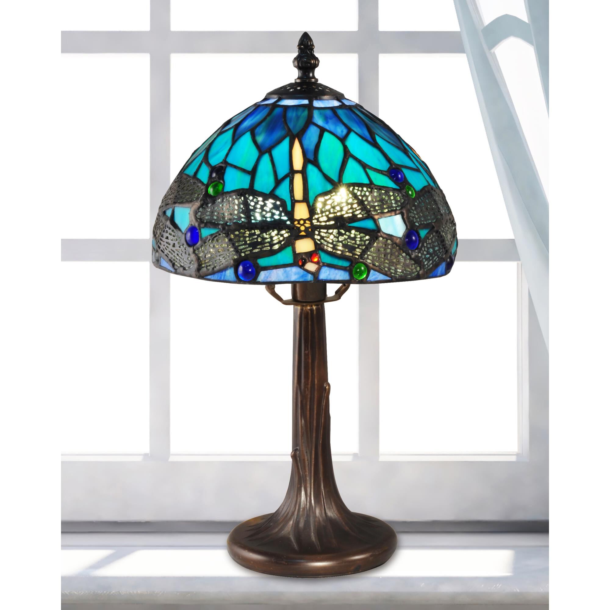 Classic Dragonfly 13 Inch Accent Lamp by Dale Tiffany