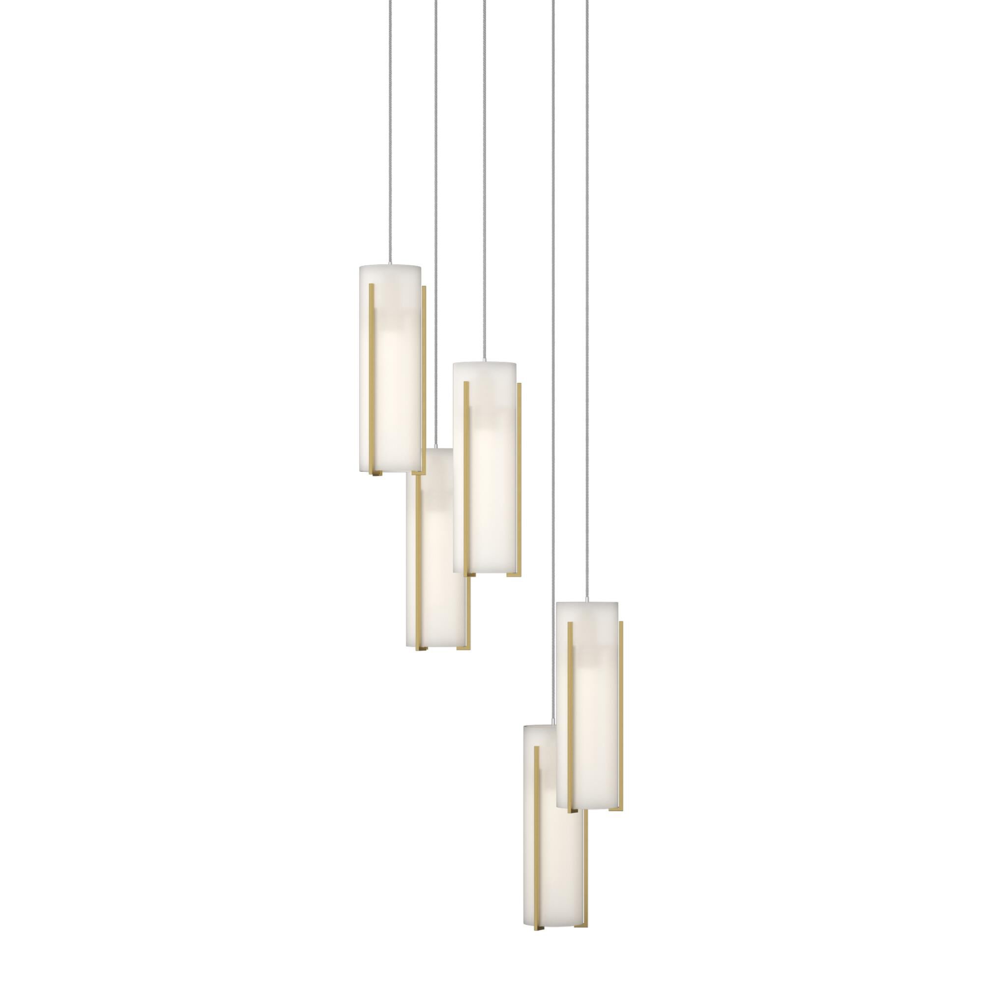 Exos Glass 14 Inch Multi Light Pendant by Hubbardton Forge
