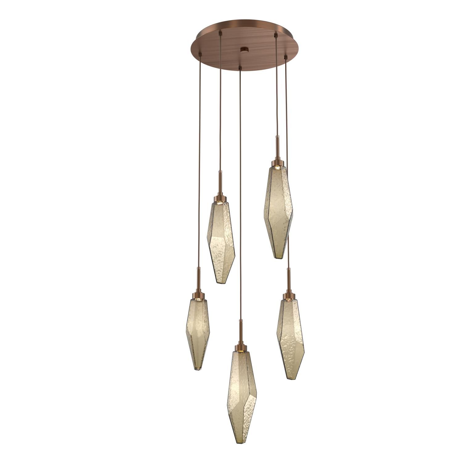 Rock Crystal Multi Light Pendant by Hammerton Studio