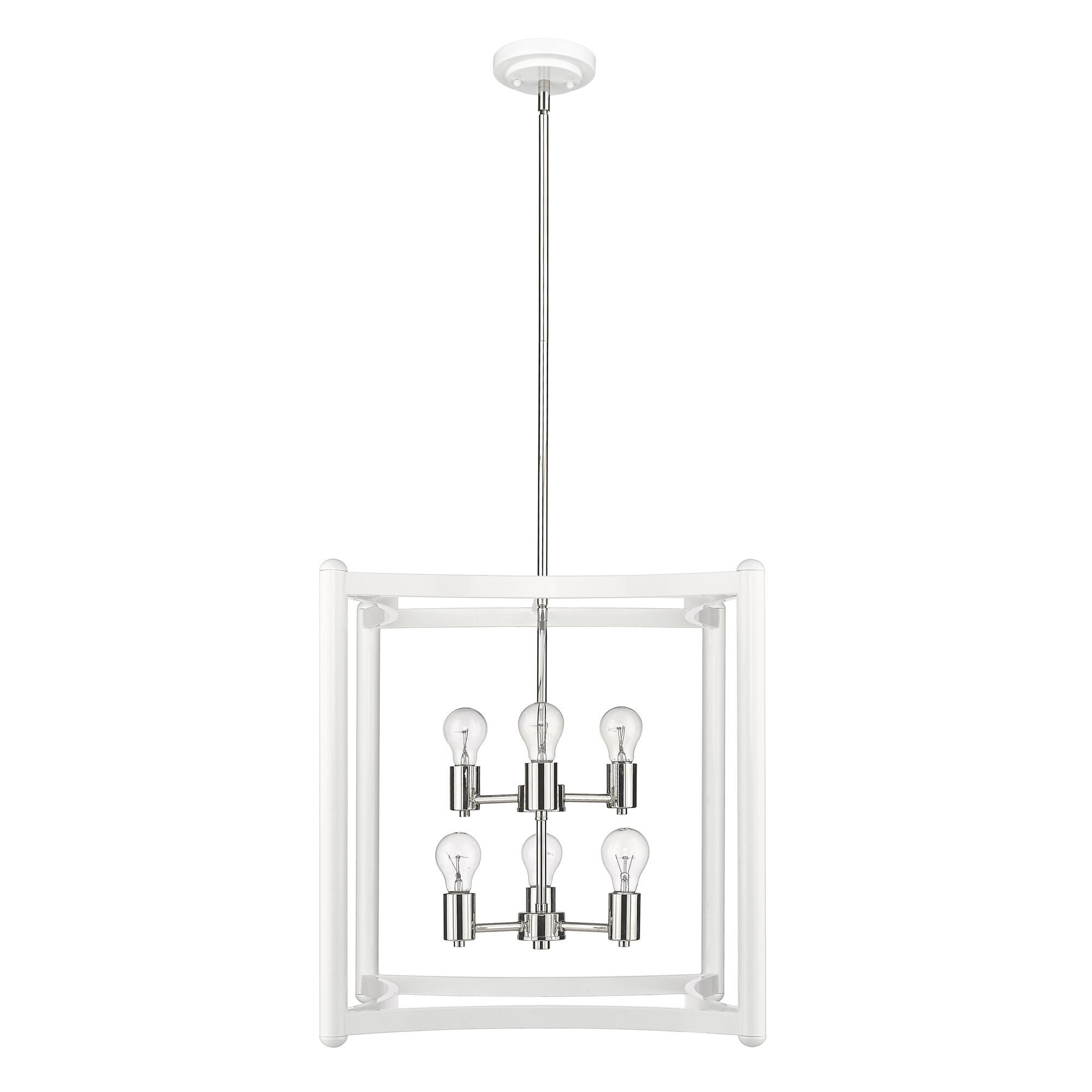 Shown in White With Polished Nickel Cluster finish