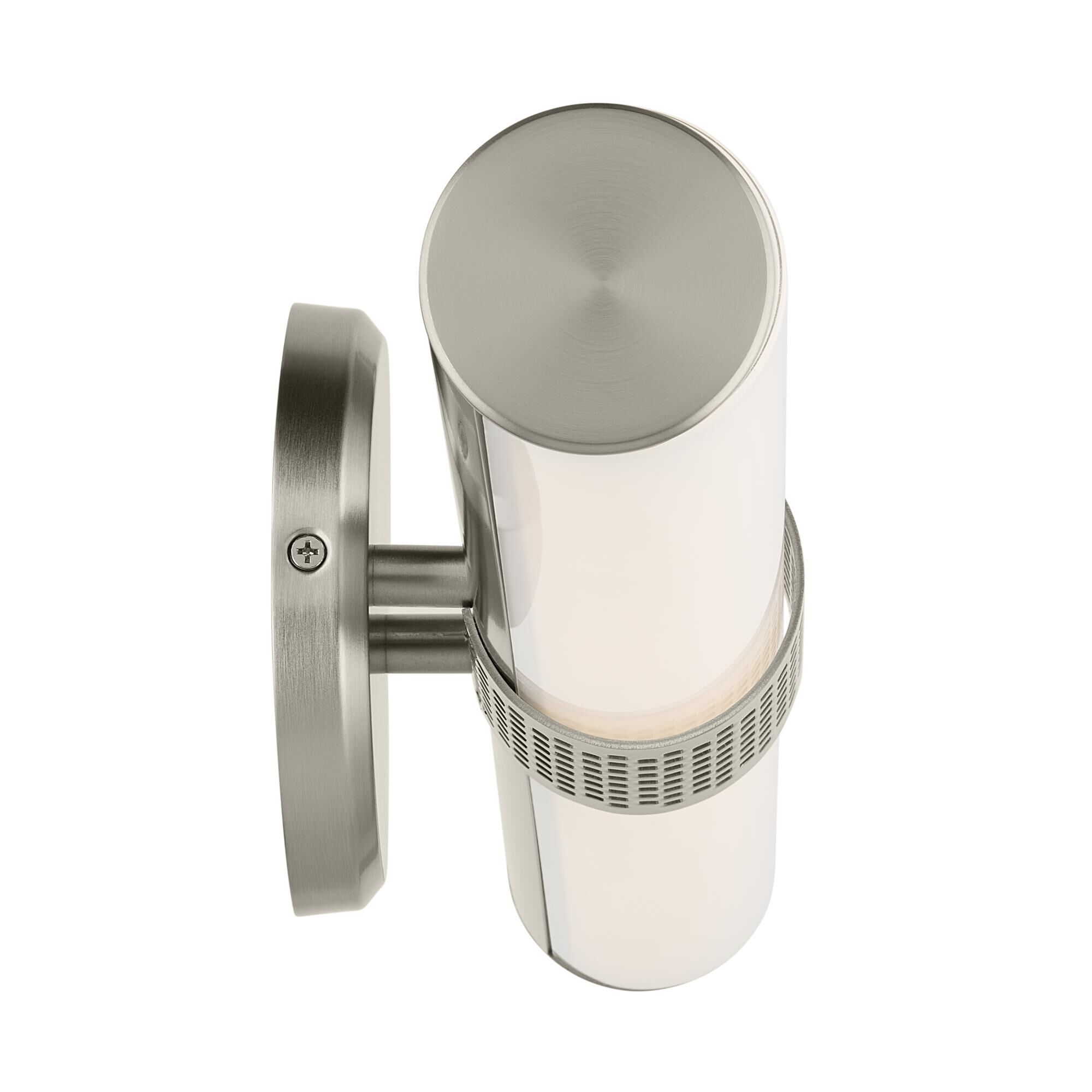 Shown in Brushed Nickel finish and Clear with Painted White Inside glass