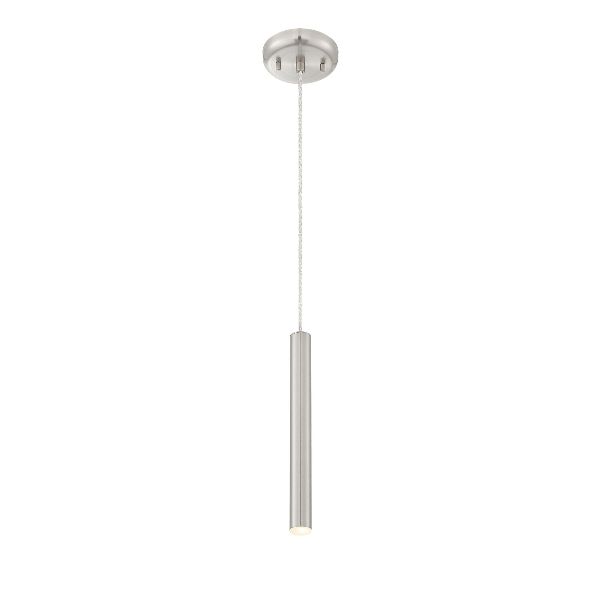 Shown in Brushed Nickel finish and Steel glass and Steel shade