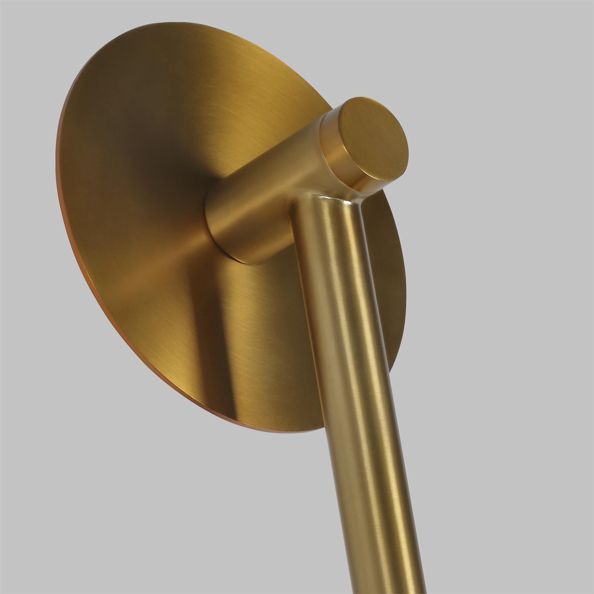 Shown in Burnished Brass finish and Milk Whitesteel glass