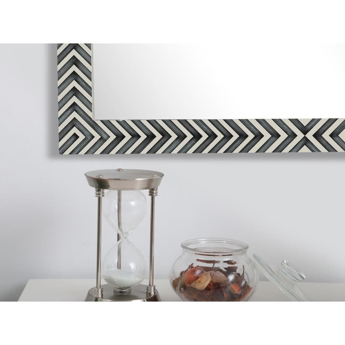 Rectangular mirror 40x32 inch in chevron Wall Mirror by Elegant Decor