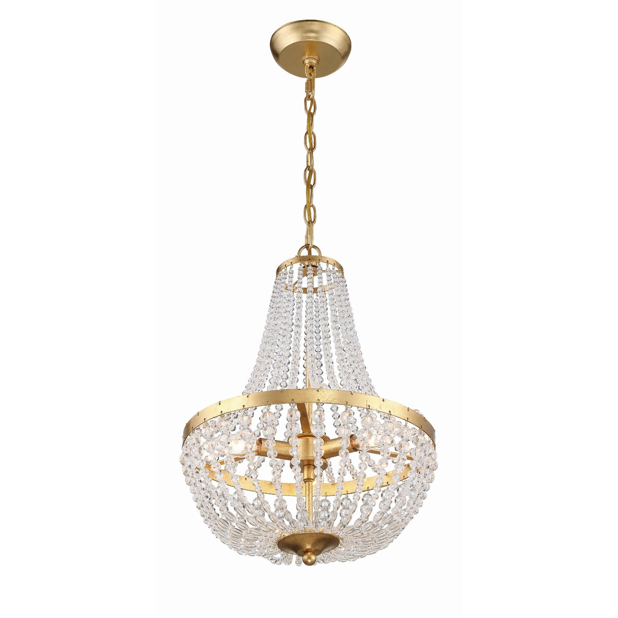Shown in Antique Gold finish and Hand Cut Crystal Beads crystal