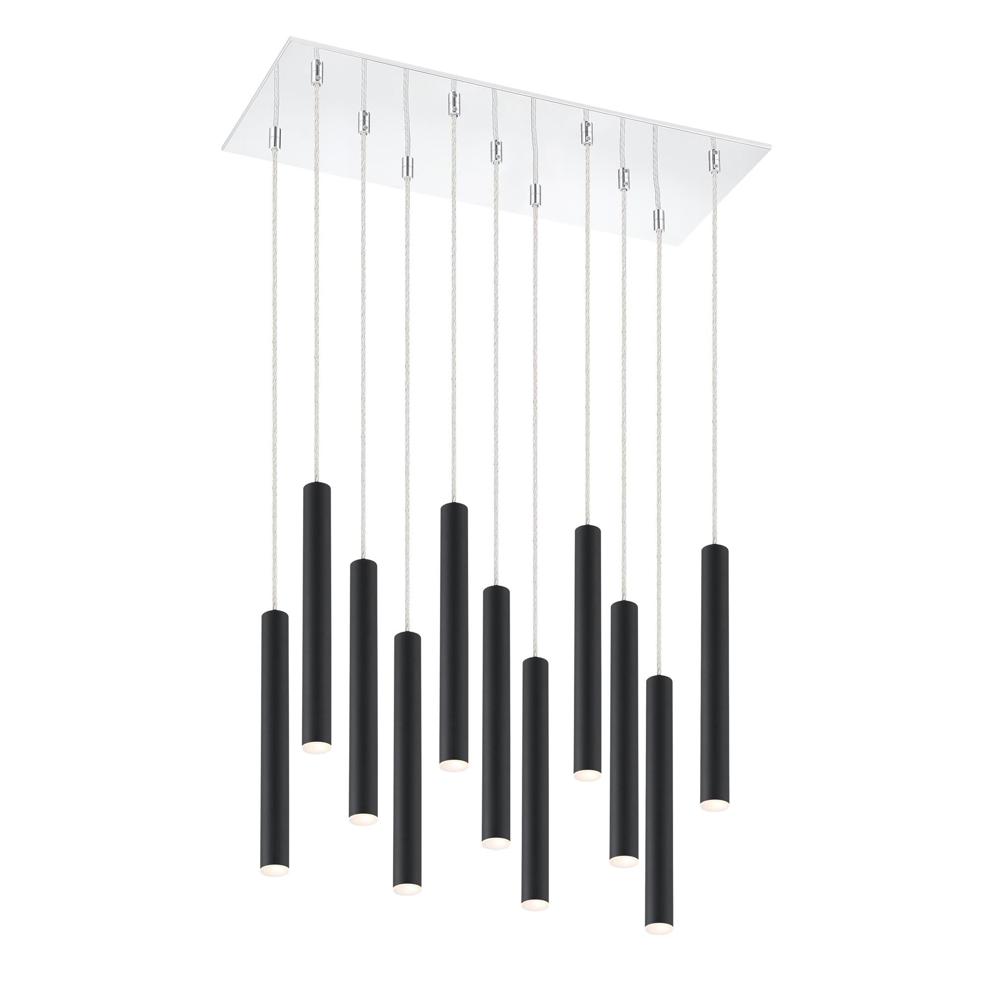 Shown in Chrome finish and Steel glass and Steel shade
