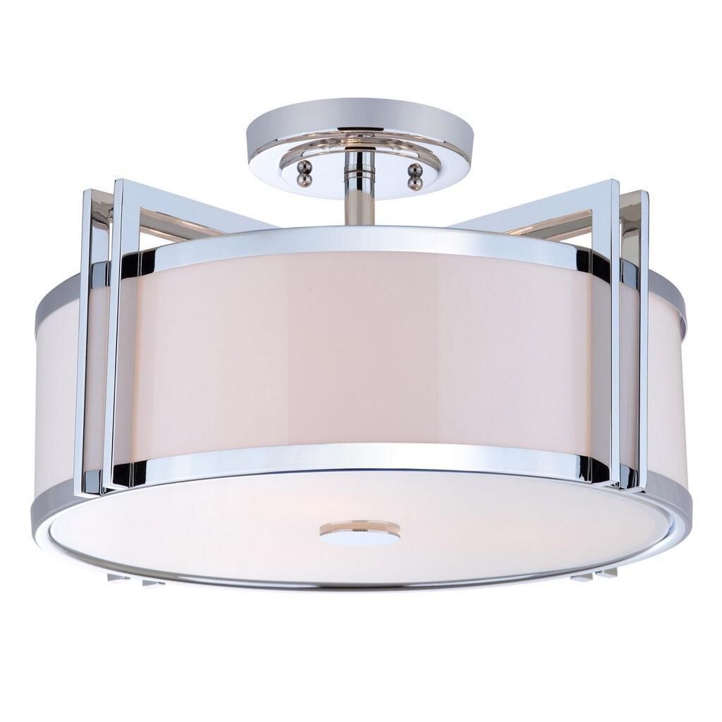 Dark Semi 17 Inch 3 Light LED Semi Flush Mount by Safavieh