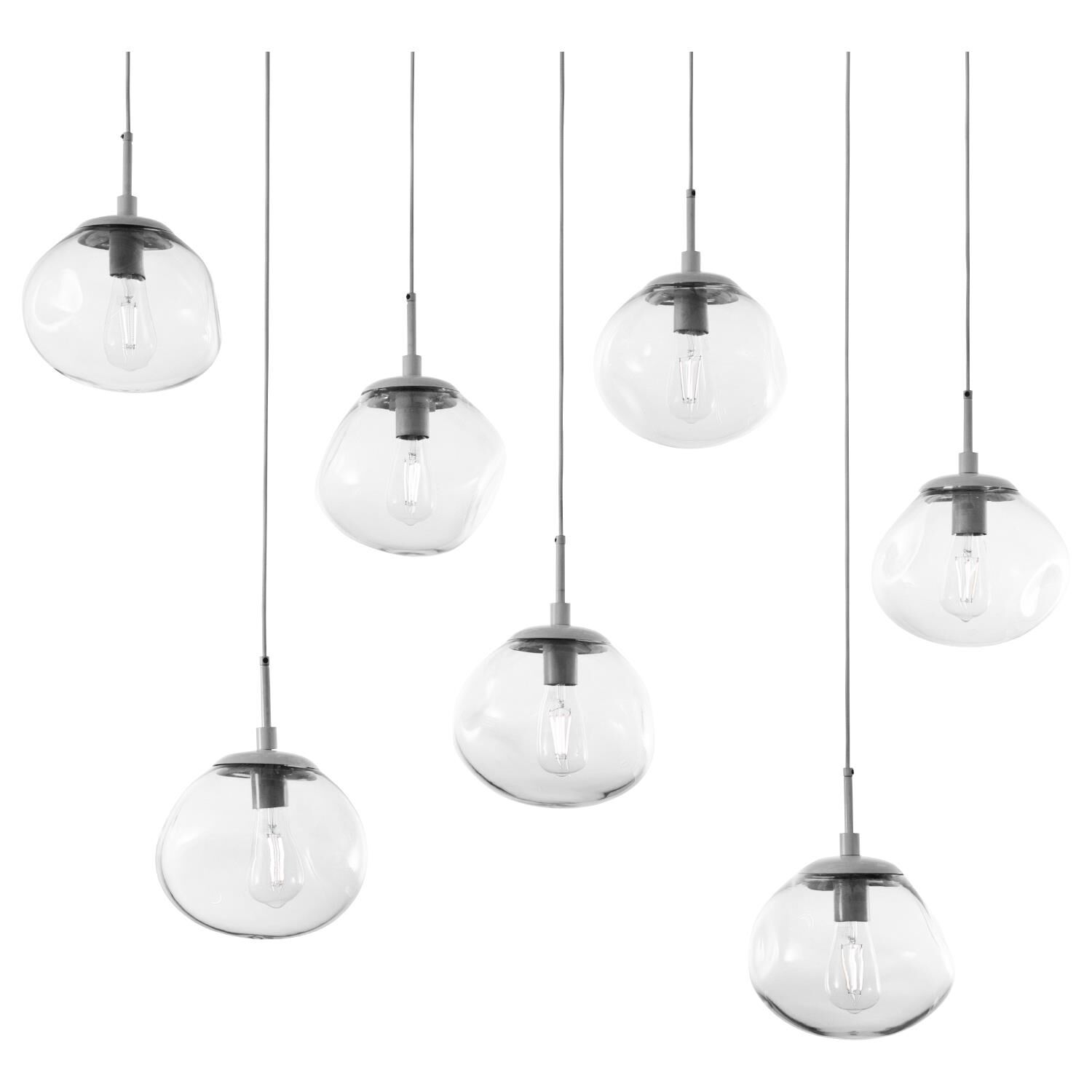 Levi Wilson Nebula 50 Inch 7 Light Linear Suspension Light by Hammerton Studio