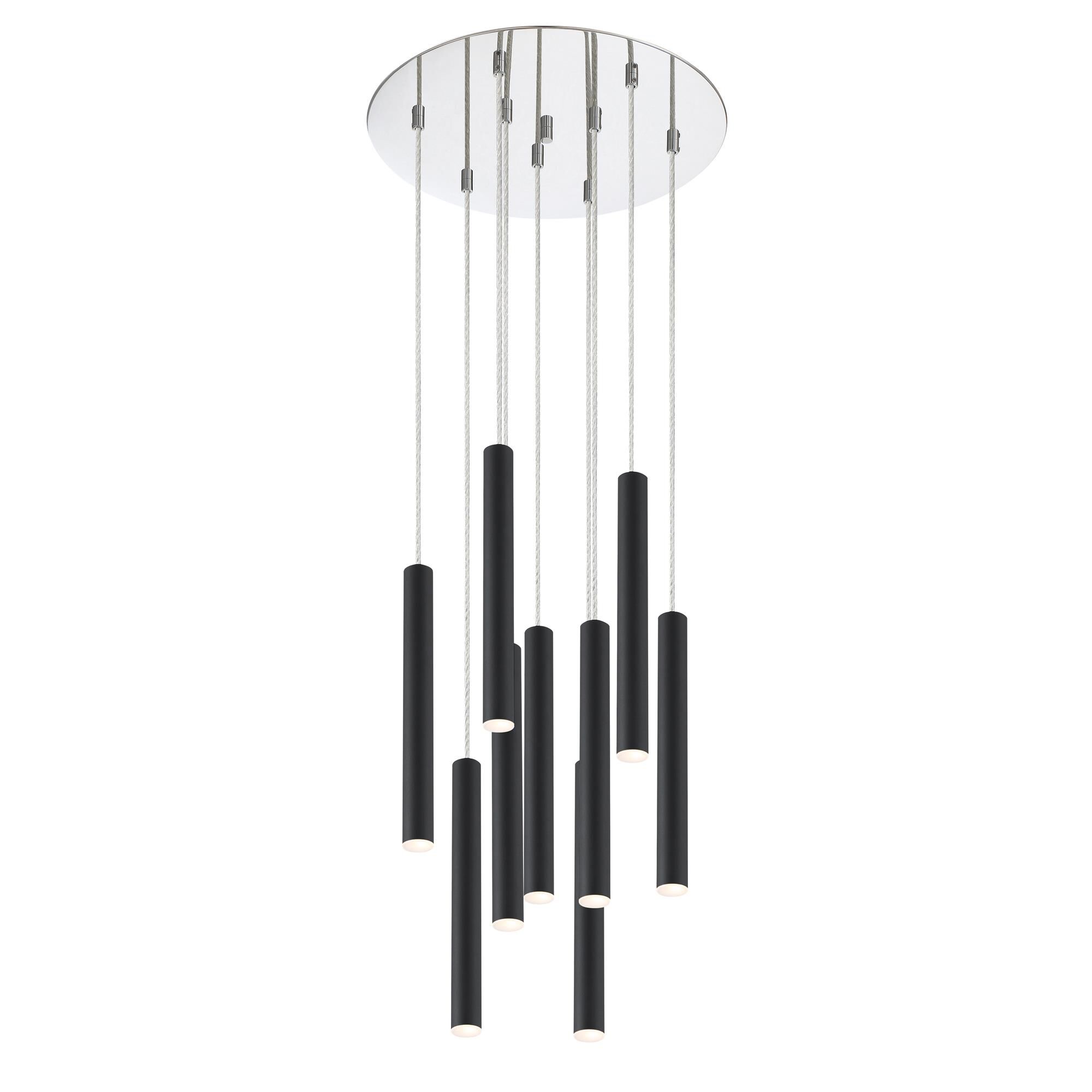 Shown in Chrome finish and Steel glass and Steel shade