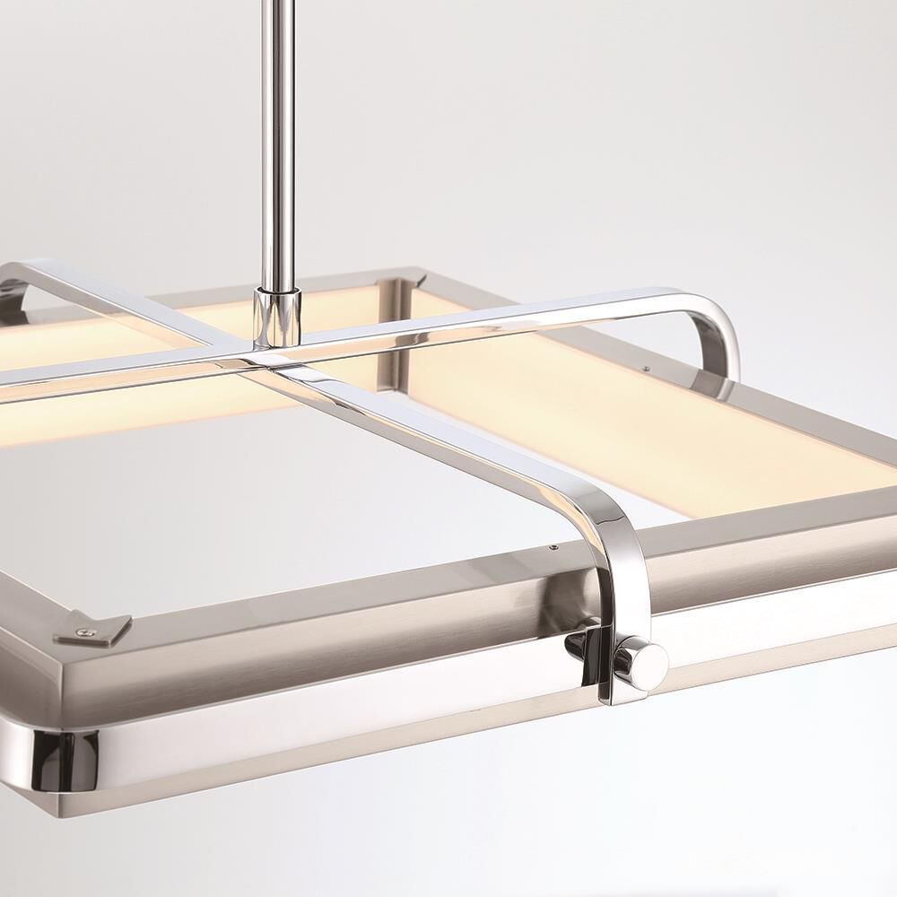 Shown in Chrome and Nickel finish and Frosted glass