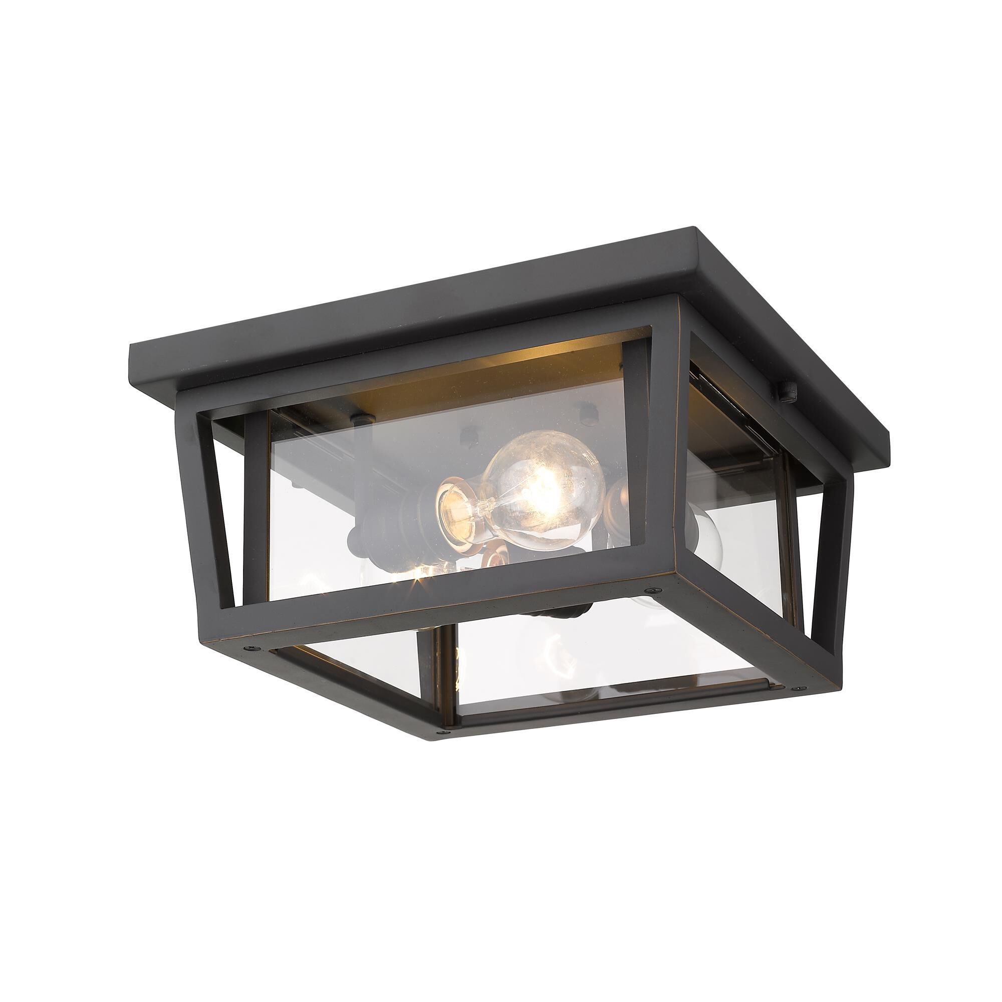Shown in Oil Rubbed Bronze finish and Glass shade