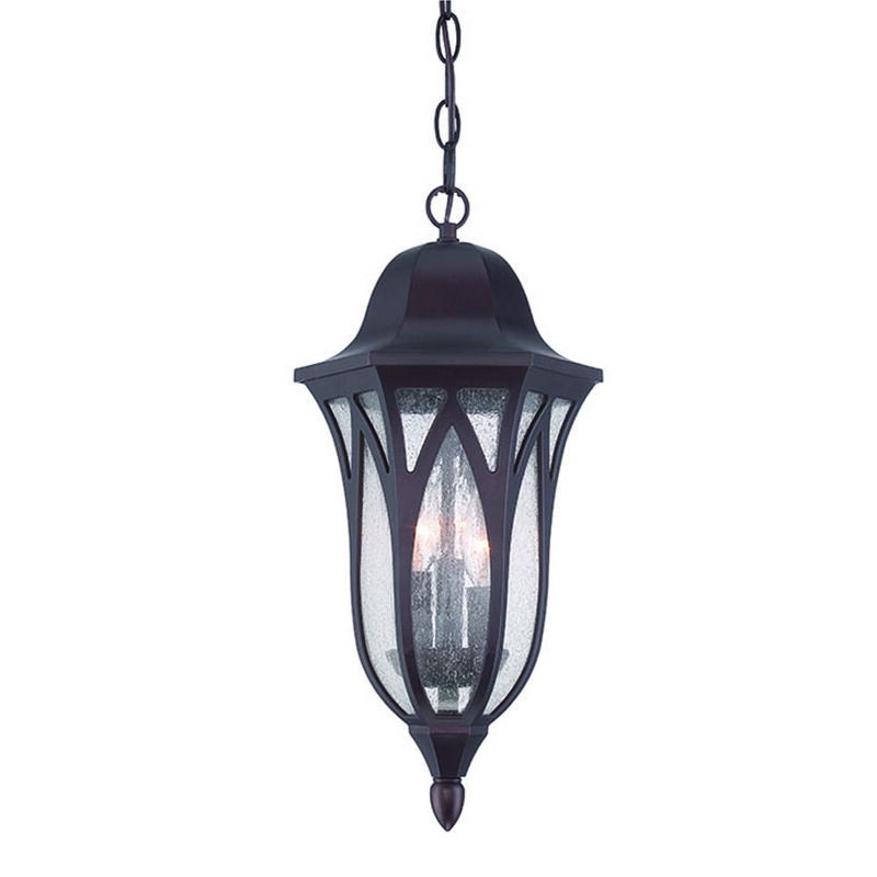 Milano 19 Inch Tall 3 Light Outdoor Hanging Lantern by Acclaim Lighting