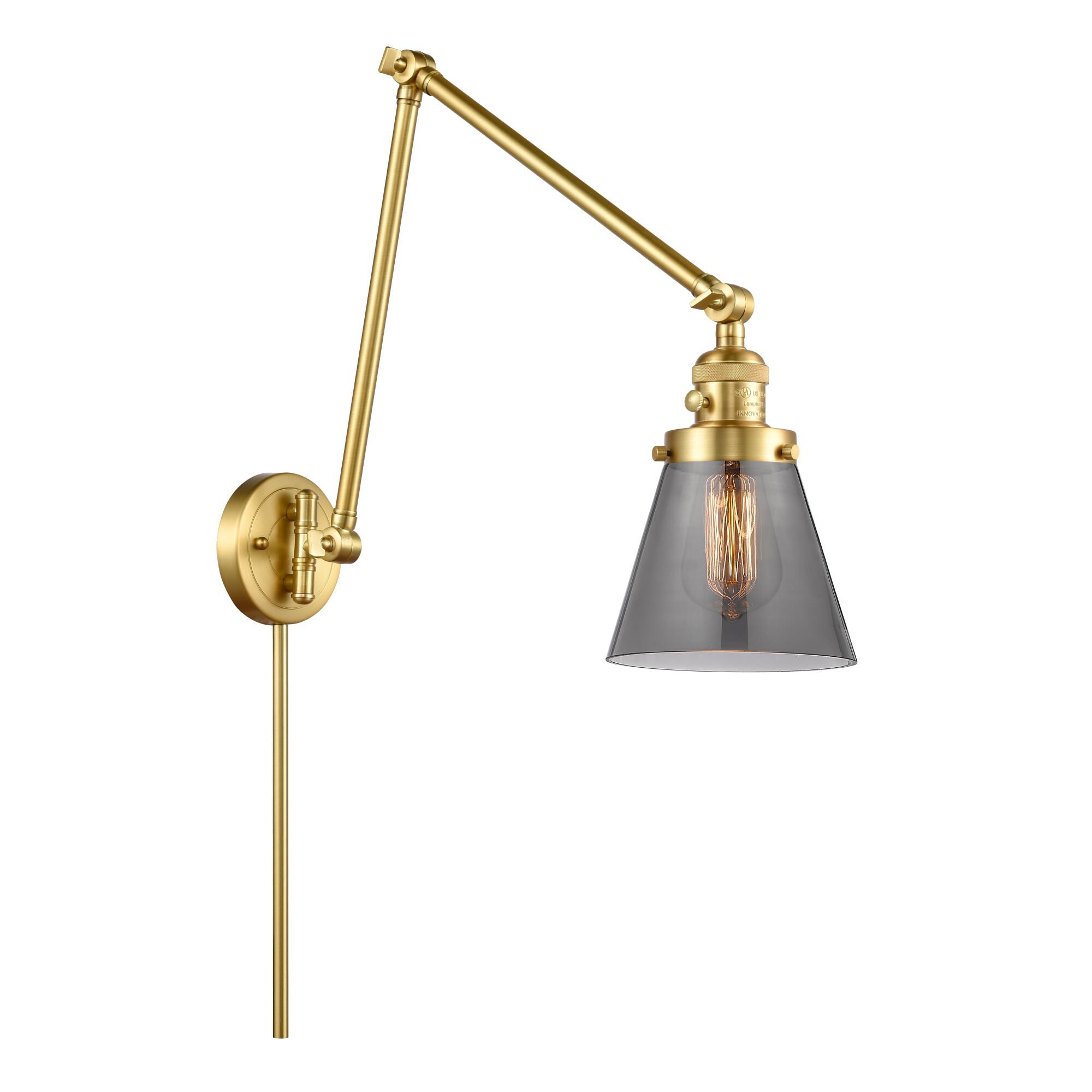Bruno Marashlian Small Cone LED Wall Swing Lamp by Innovations Lighting