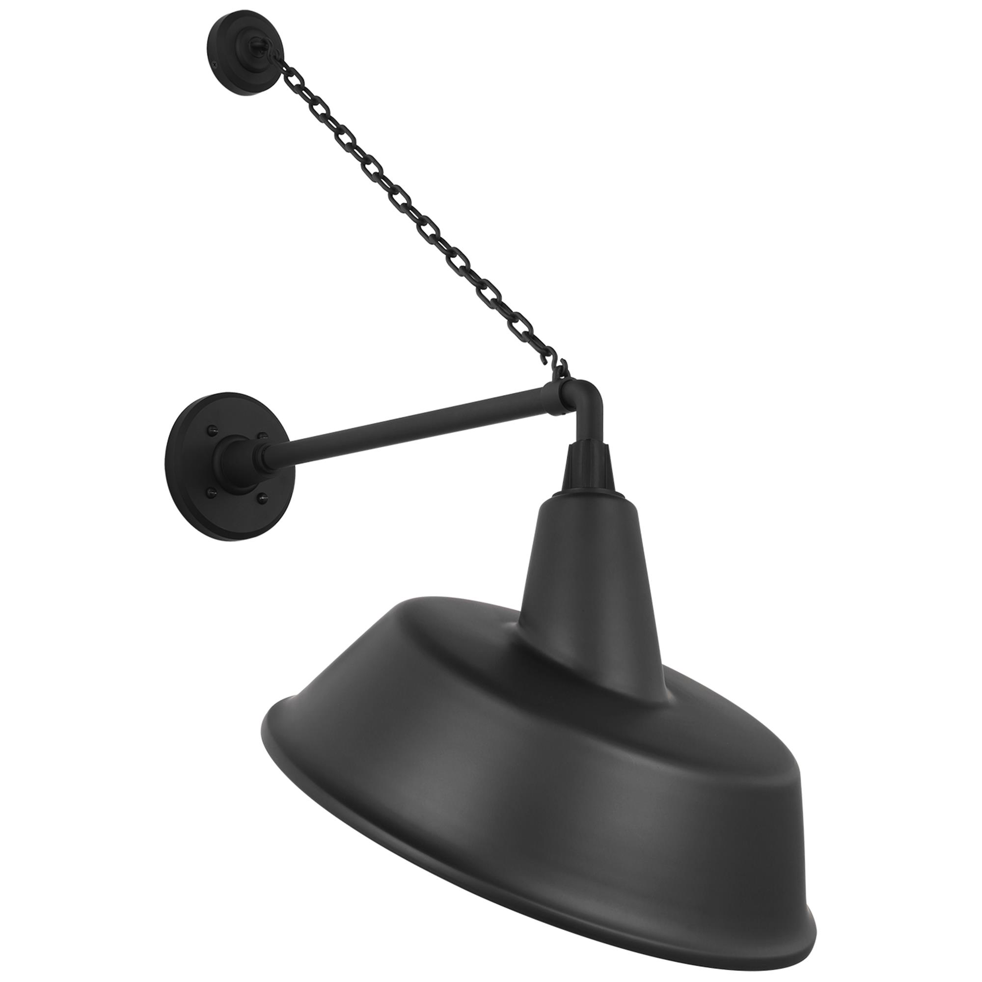 Shown in Matte Black finish and Black shade
