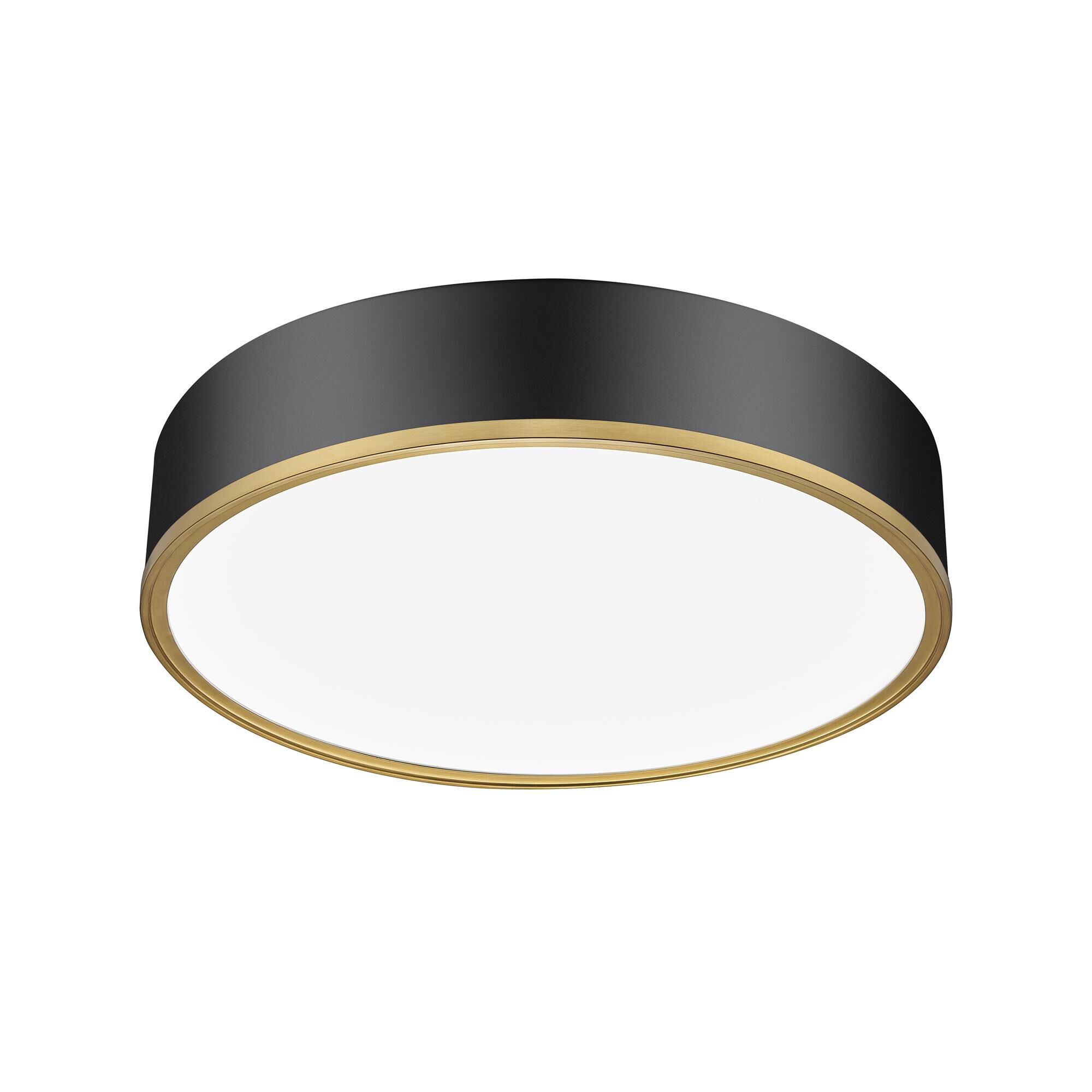Shown in Matte Black + Modern Gold finish and Frosted glass and Frosted shade