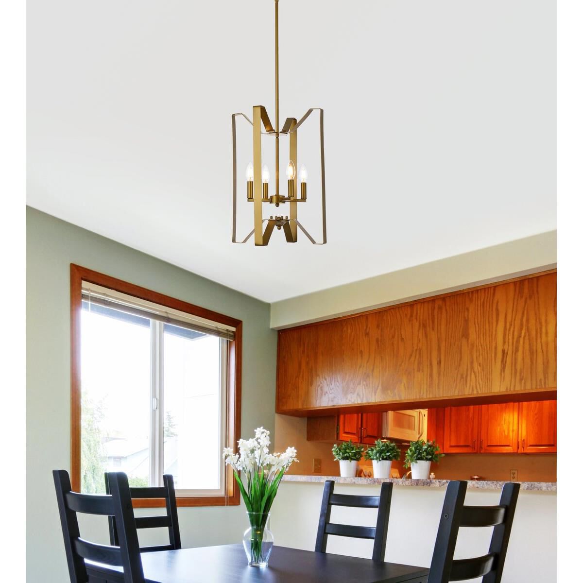 Hoffman 14 Inch Cage Pendant by Elegant Lighting