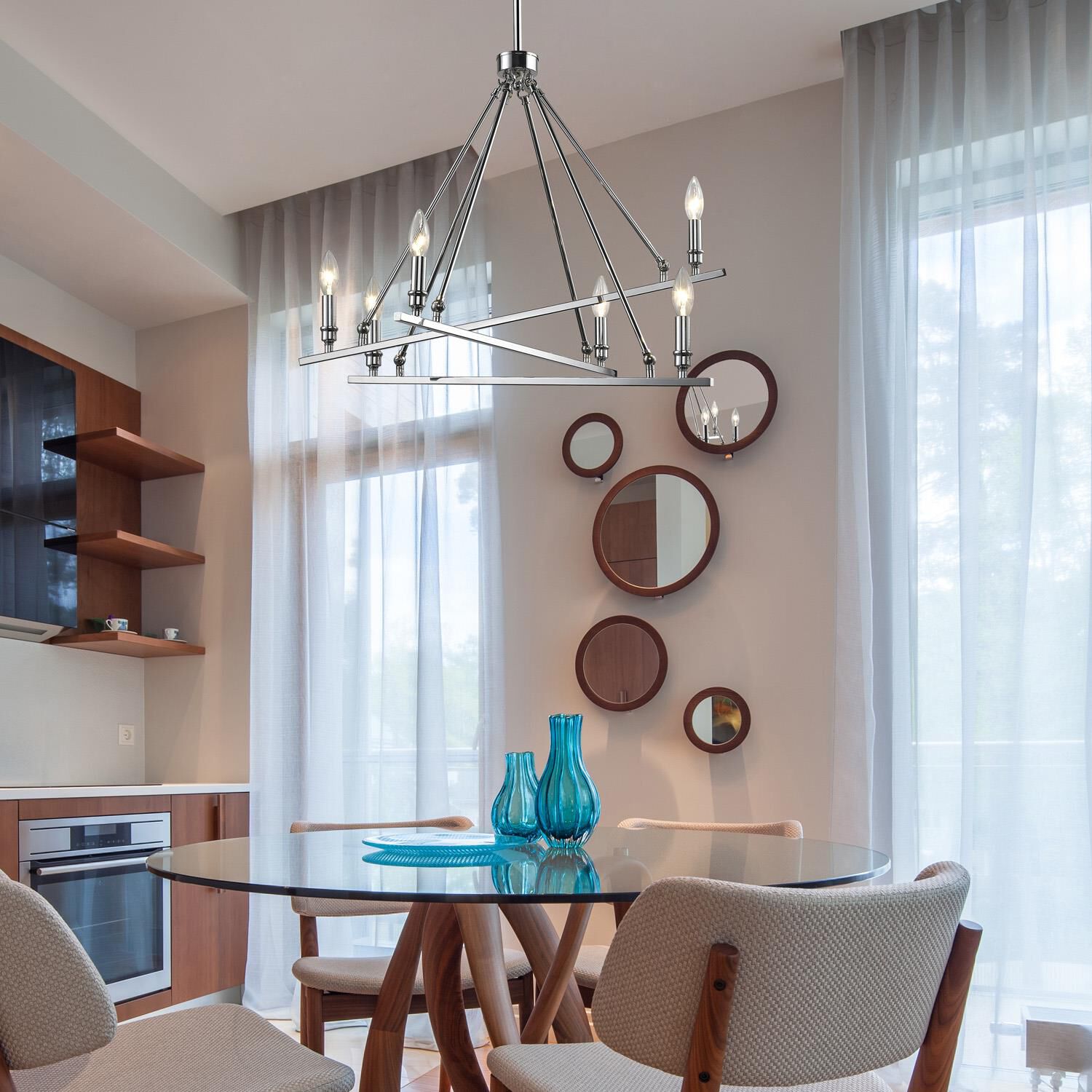 Garvin 27 Inch 6 Light Chandelier by Golden Lighting