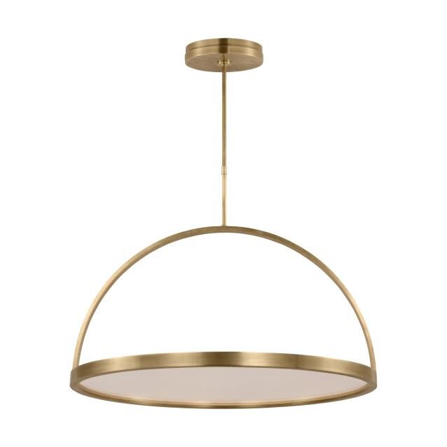 Shown in Natural Brass finish and Acrylic shade