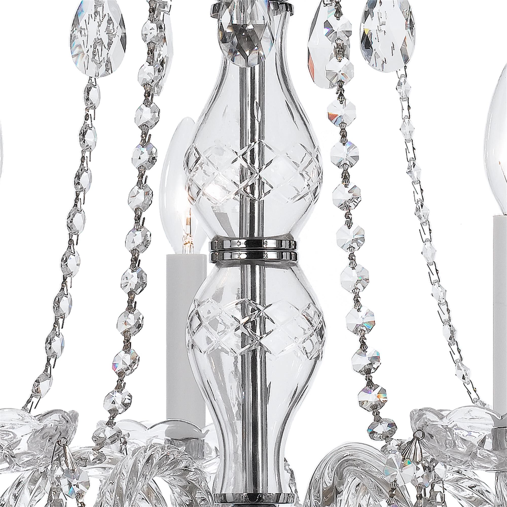 Traditional Crystal 21 Inch Chandelier,