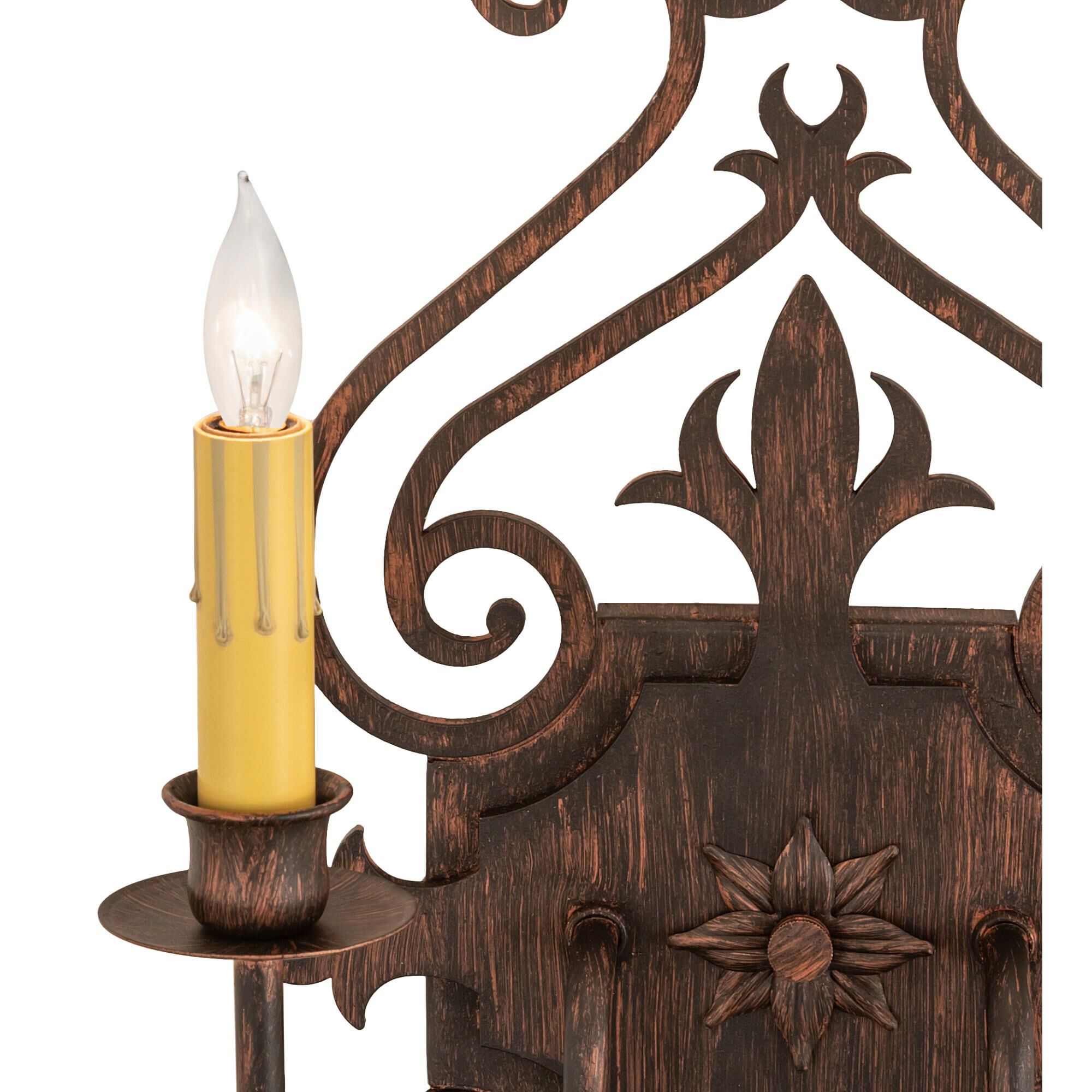 Louisa 21 Inch Tall 2 Light Outdoor Wall Light by Meyda Lighting