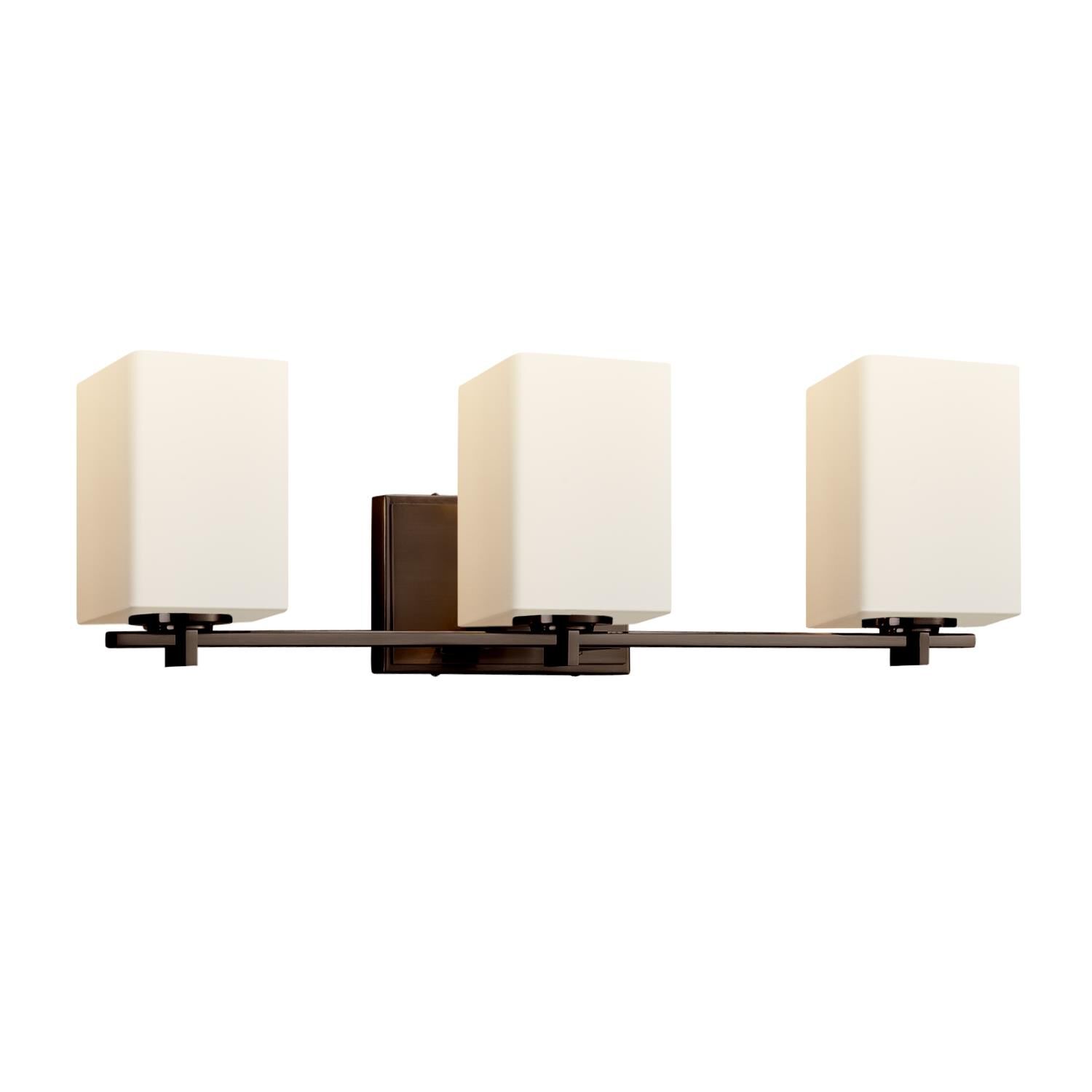 Shown in Dark Bronze finish and Artisan glass and Opal shade and Square with Flat Rim accent