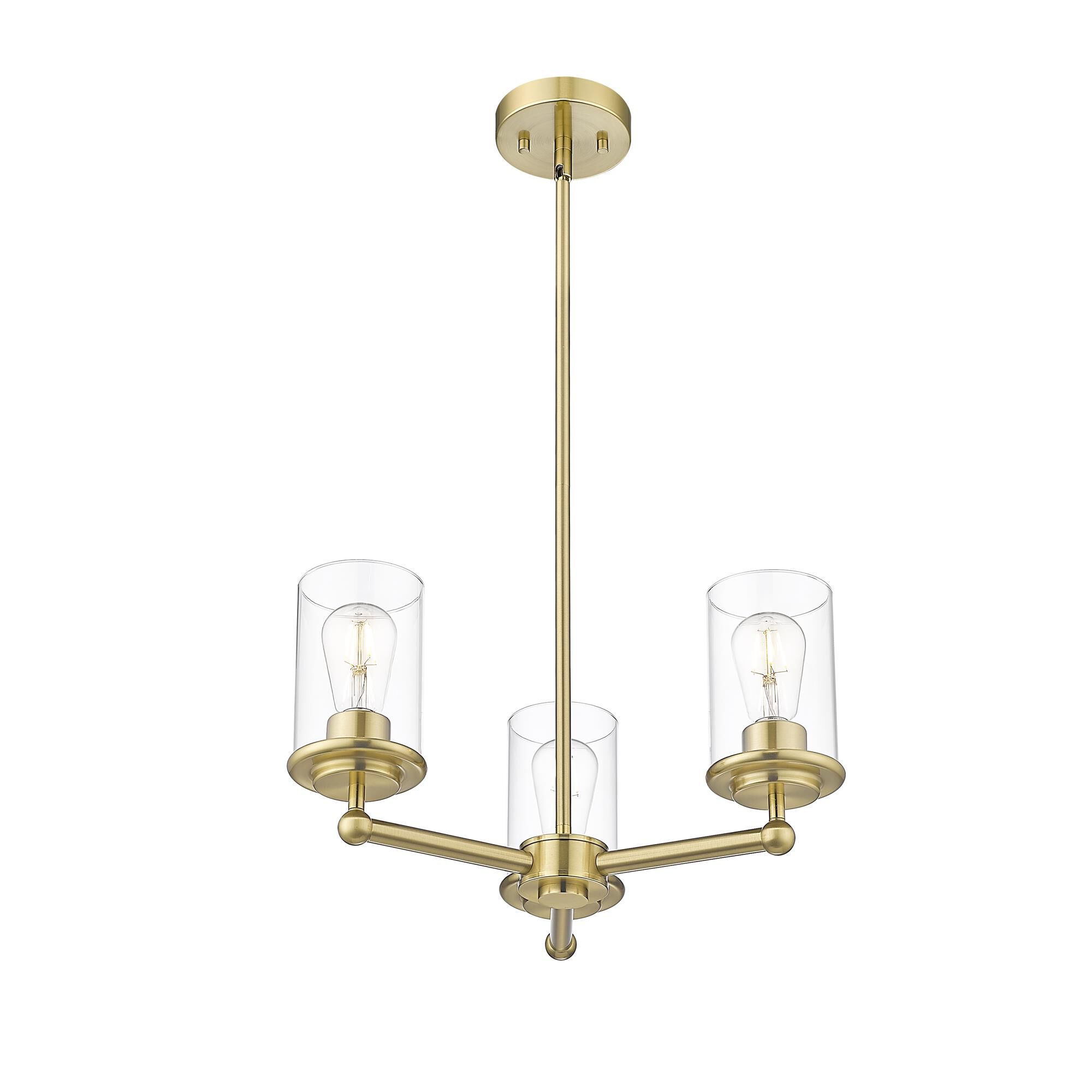 Shown in Luxe Gold finish and Clear glass