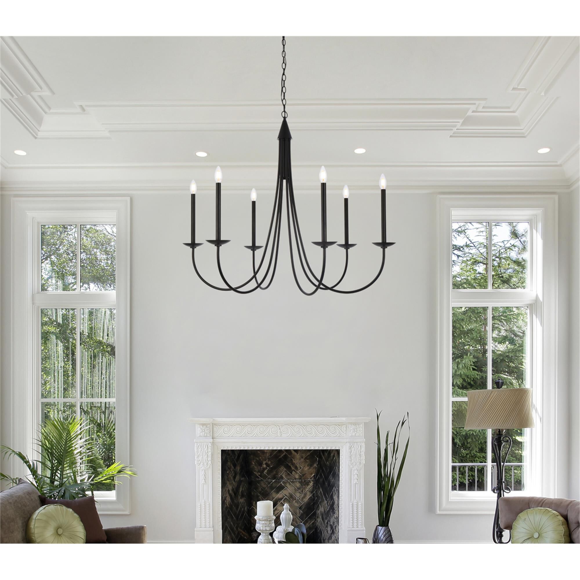 Cohen 42 Inch 6 Light Chandelier by Elegant Lighting