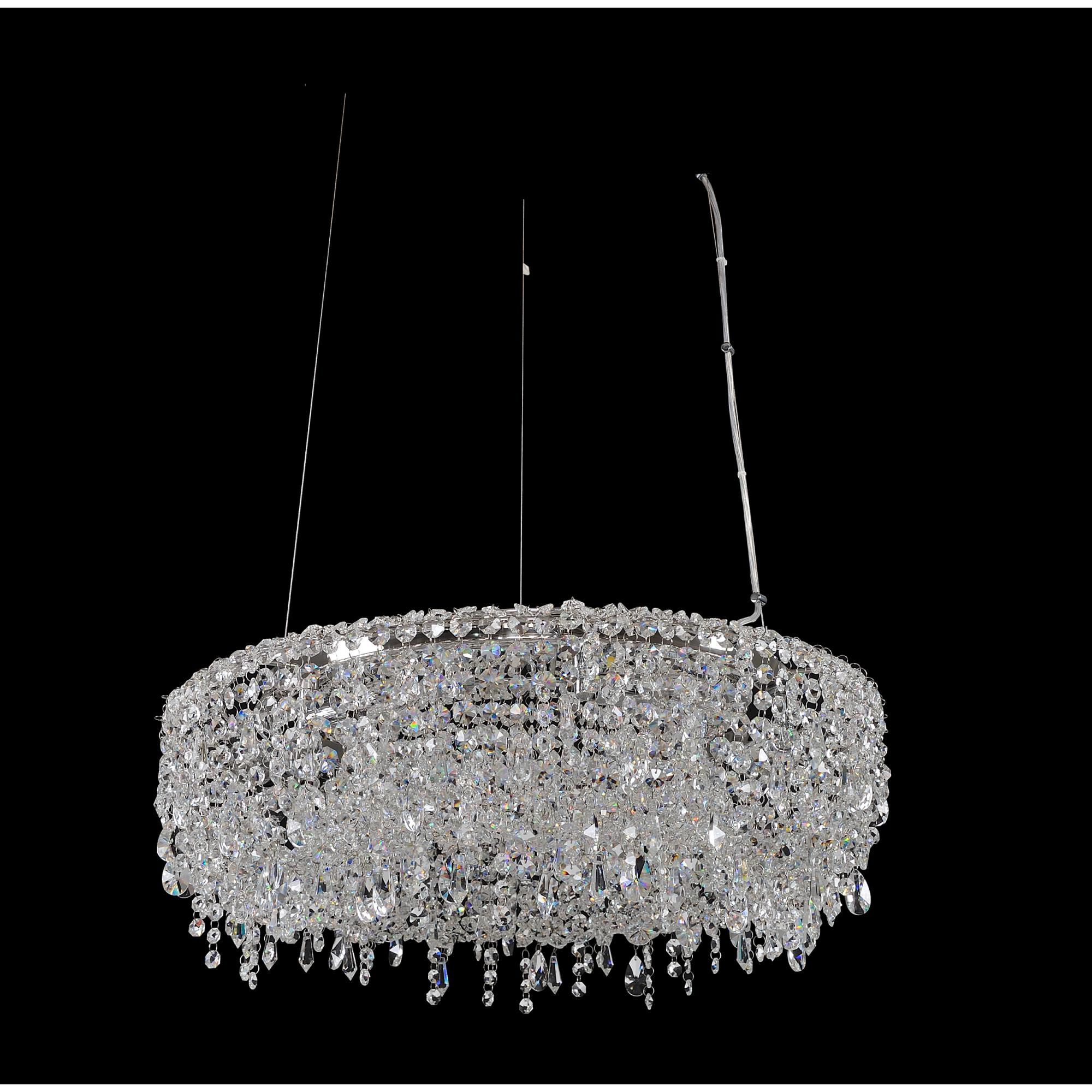 Shown in Chrome finish and Firenze Clear crystal