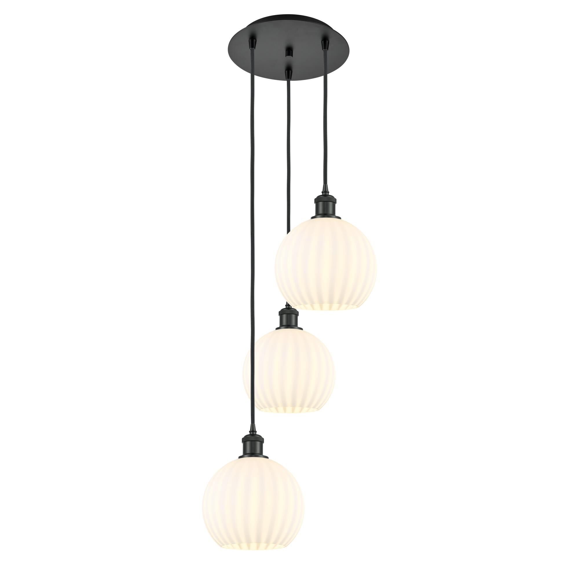 Bruno Marashlian White Venetian 15 Inch Multi Light Pendant by Innovations Lighting