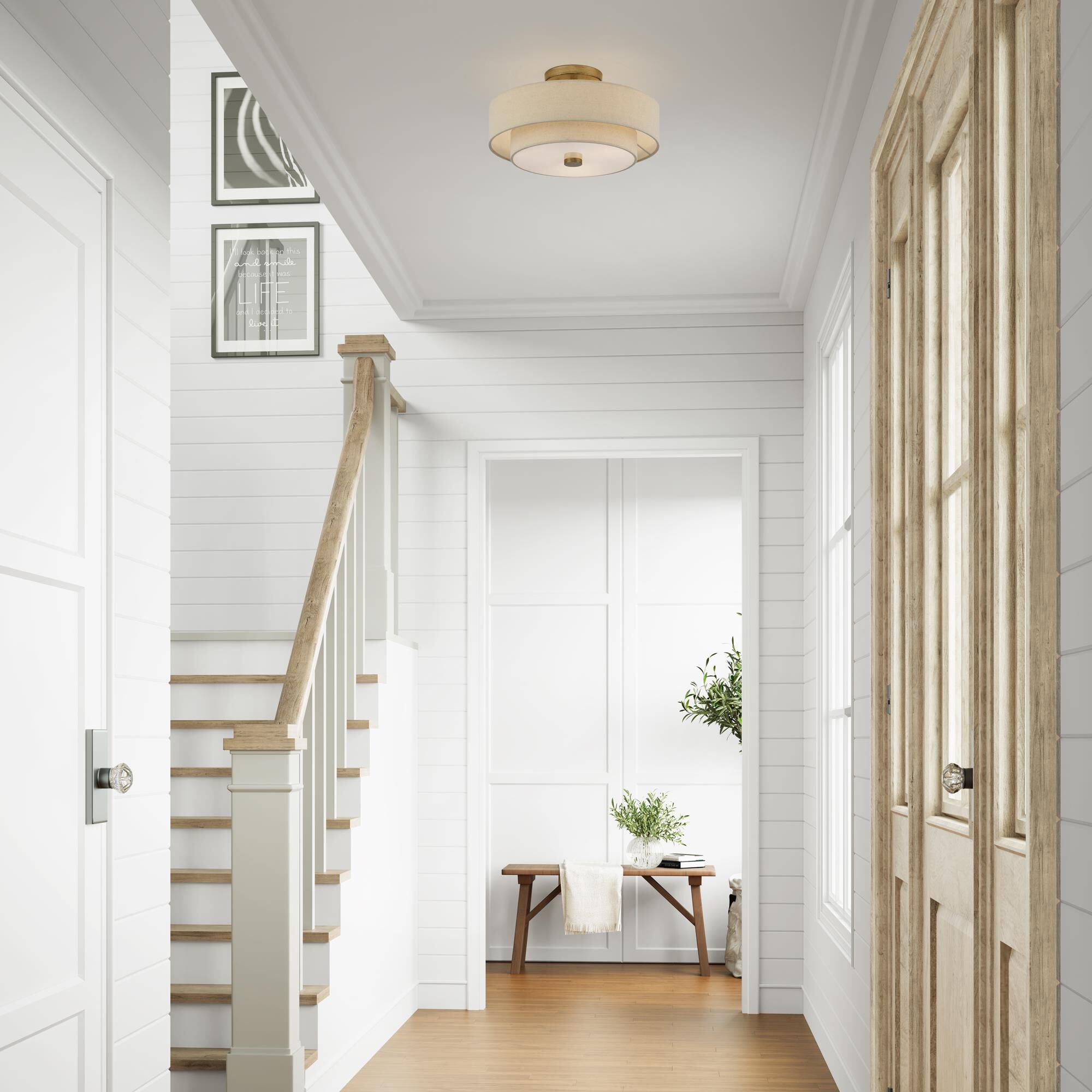 Bellingham 15 Inch Semi Flush Mount by Livex Lighting