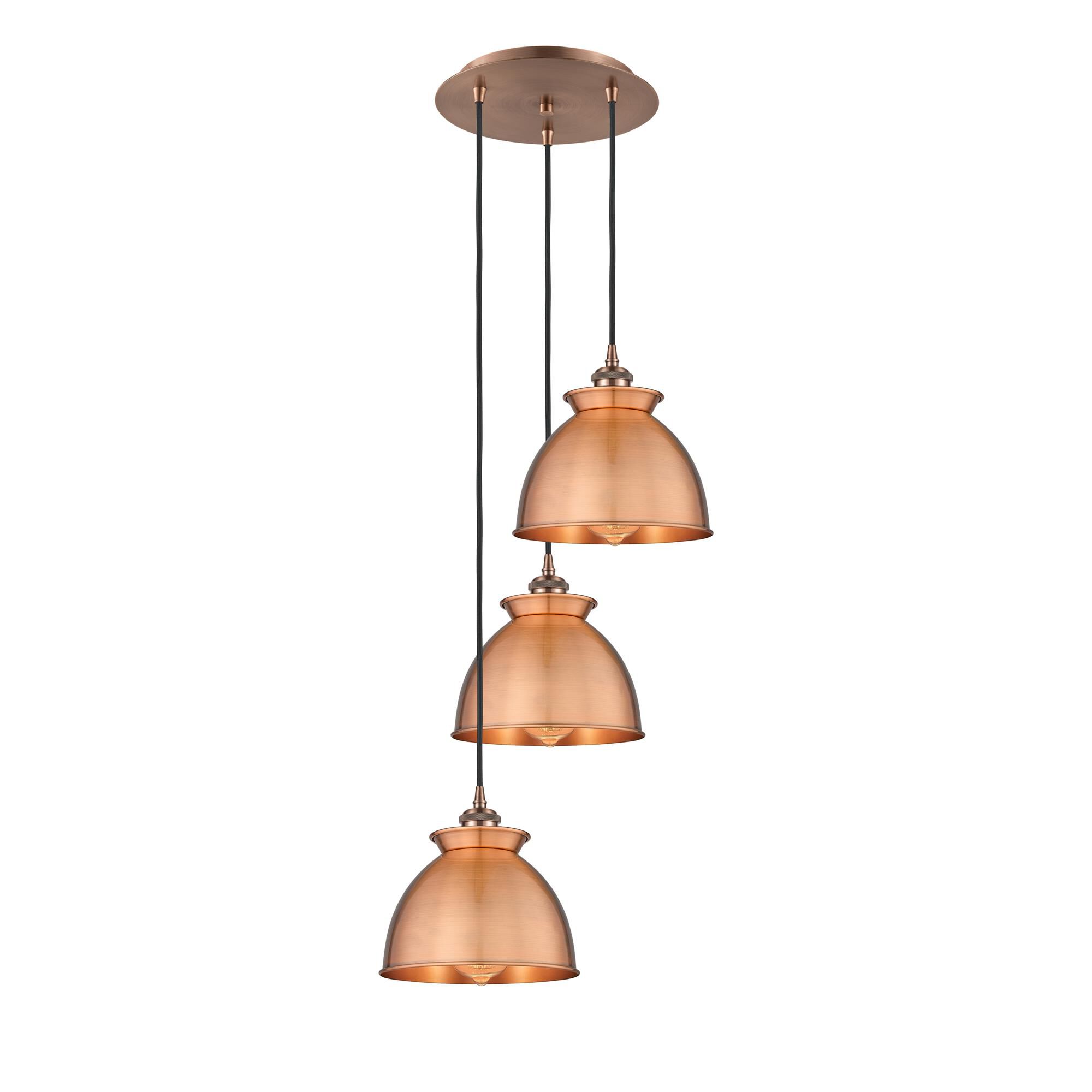 Shown in Antique Copper finish and Antique Copper shade