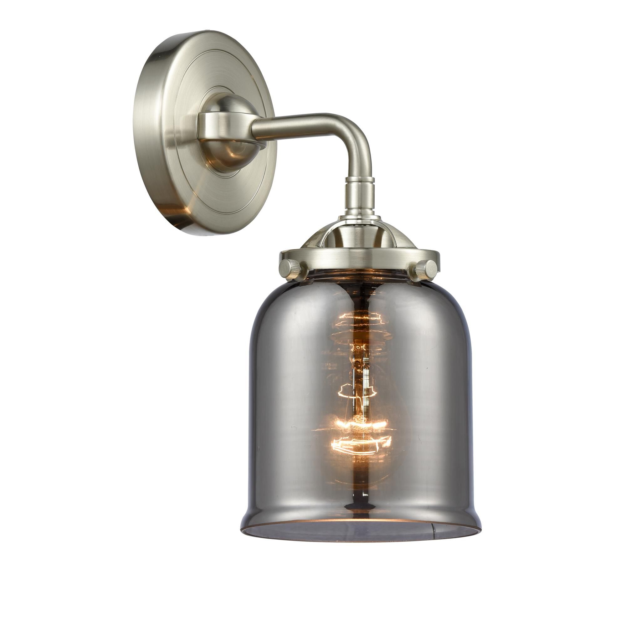 Shown in Brushed Satin Nickel finish and Plated Smoked glass