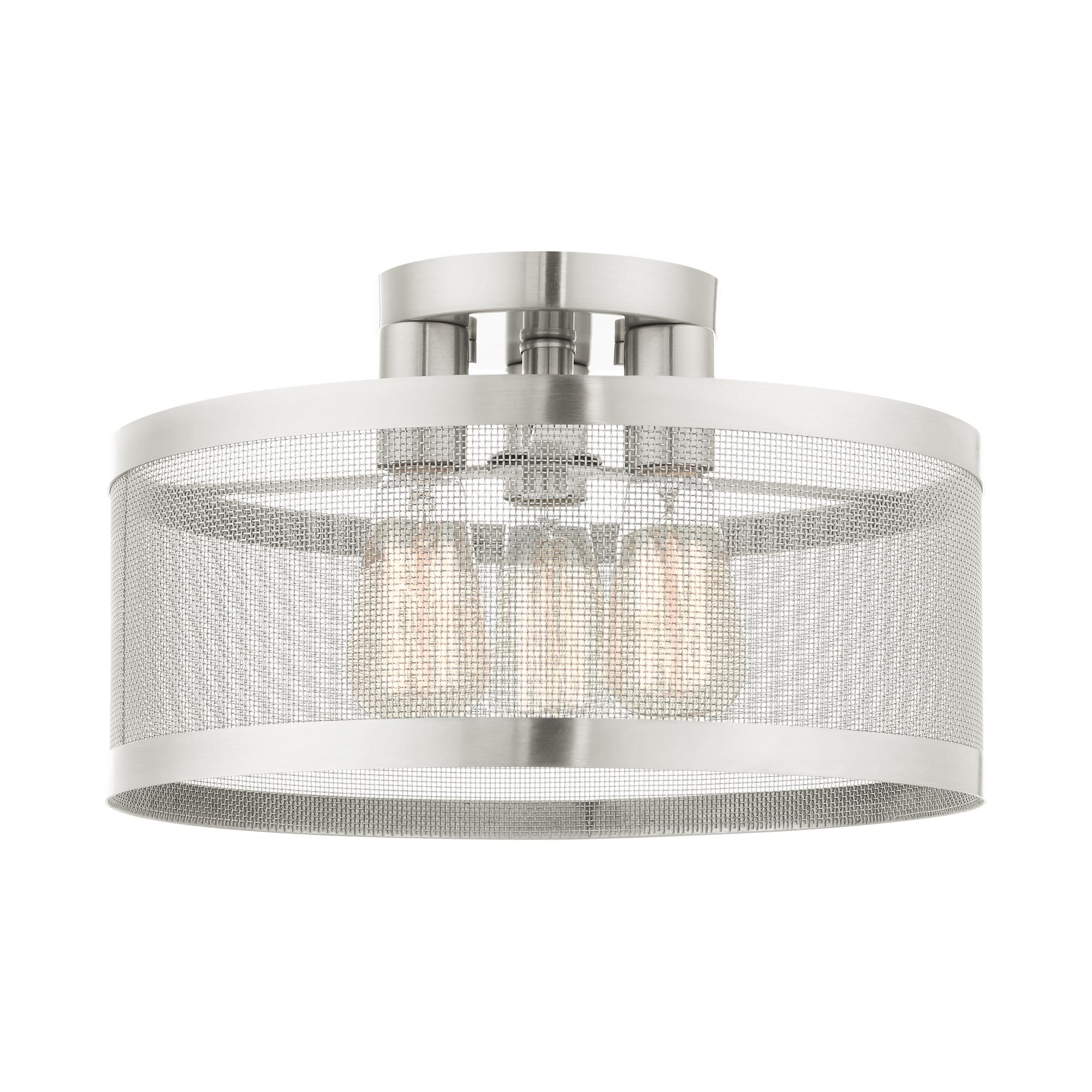 Industro 3 Light Semi Flush Mount by Livex Lighting