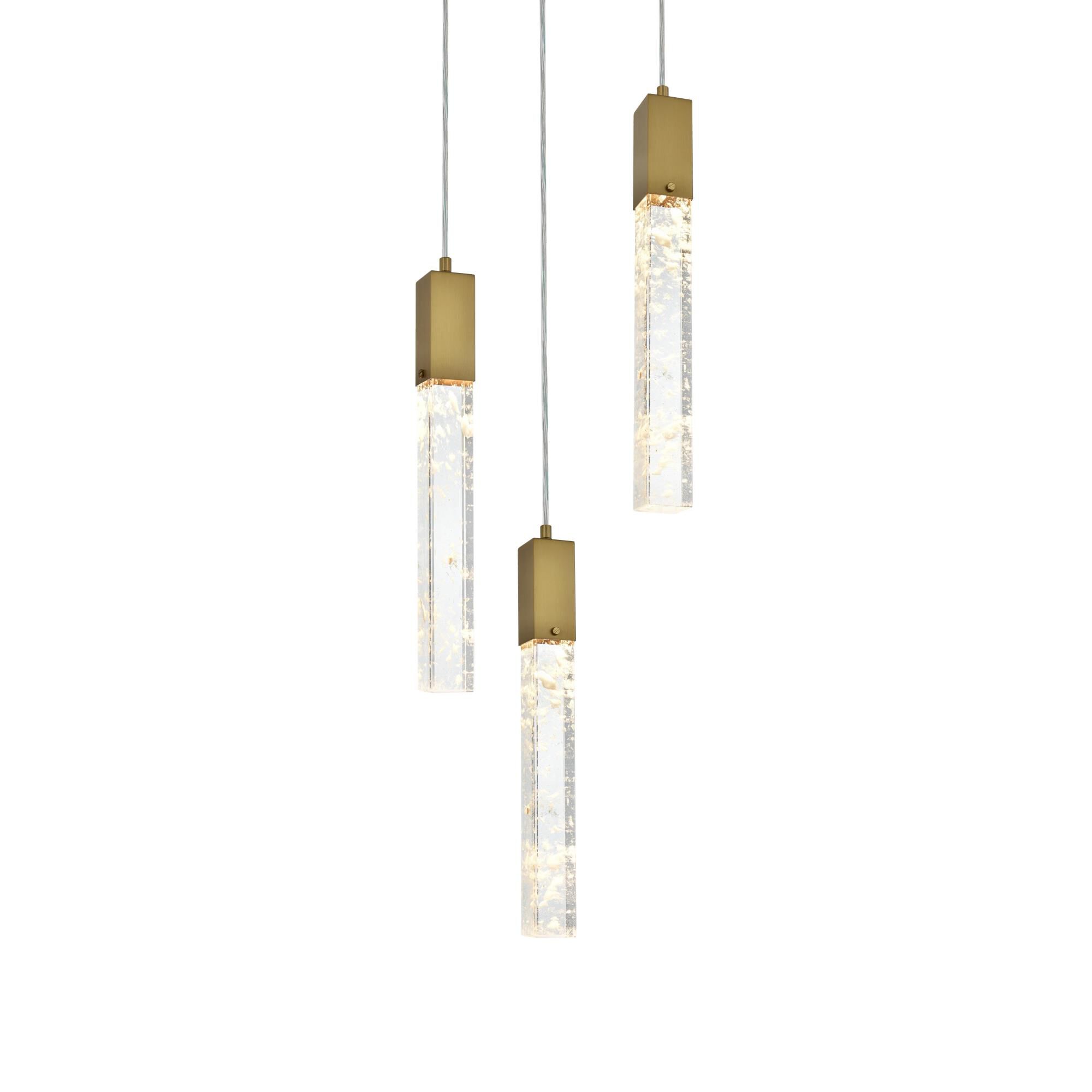 Shown in Satin Gold finish and Rc crystal and Clear glass