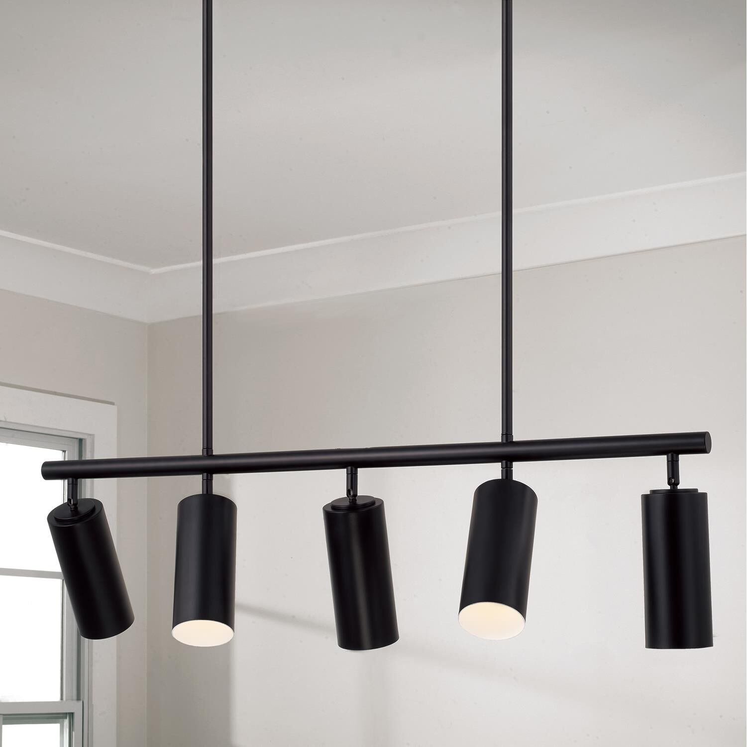 Shown in Matte Black finish and Matte Black Metal s With White Interior shade