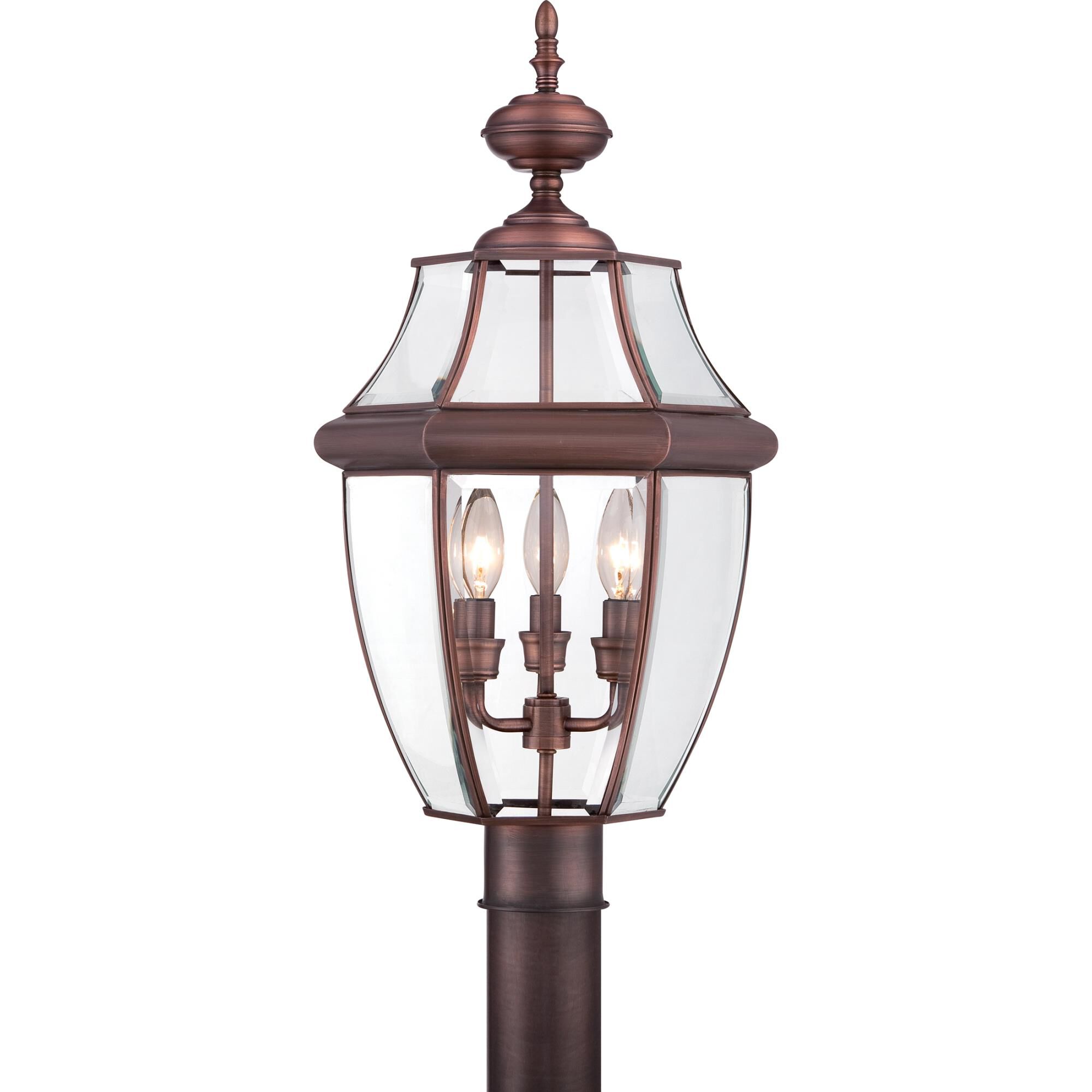 Newbury 23 Inch Tall 3 Light Outdoor Post Lamp by Quoizel