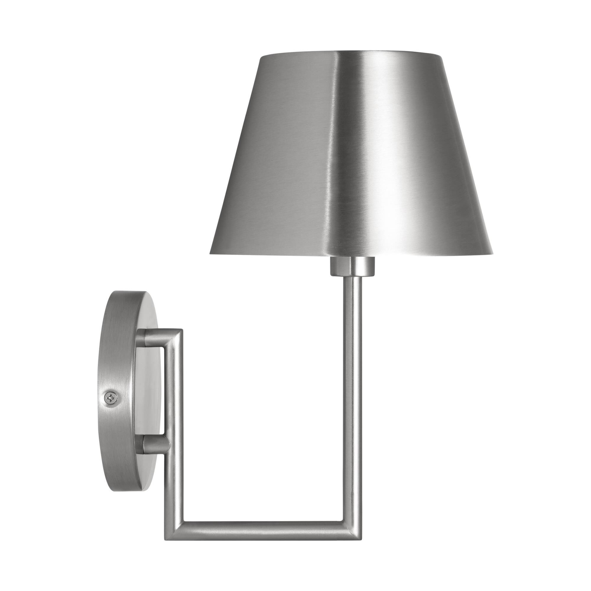 Shown in Brushed Nickel finish and Brushed Nickel shade