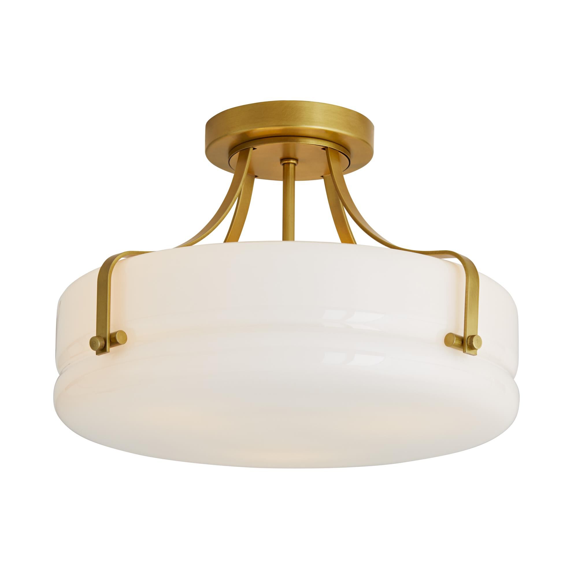 Hurst 13 Inch 3 Light Semi Flush Mount by Arteriors Home