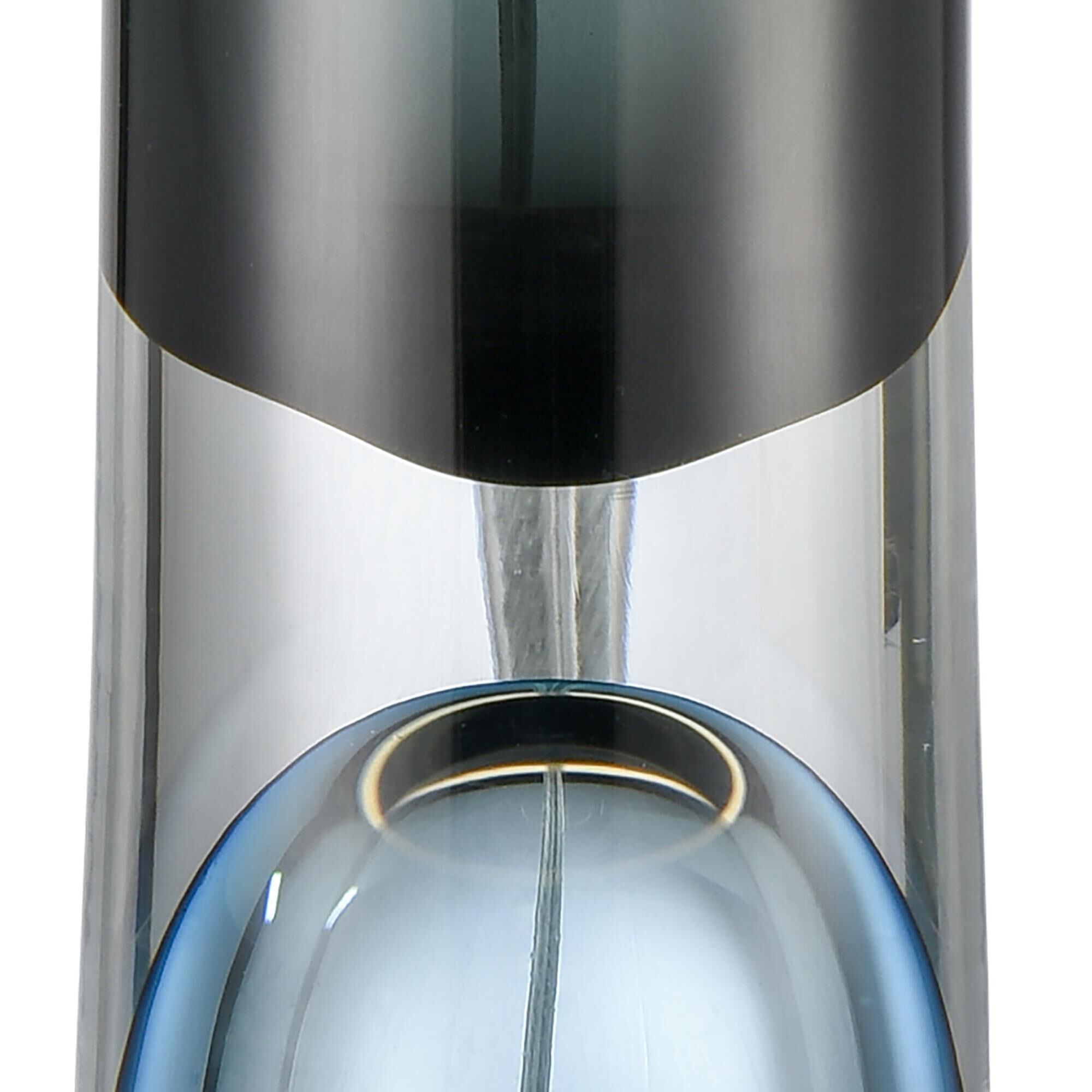 Shown in Blue finish and White Faux Silk Hardback Shade glass and White Faux Silk Hardback shade