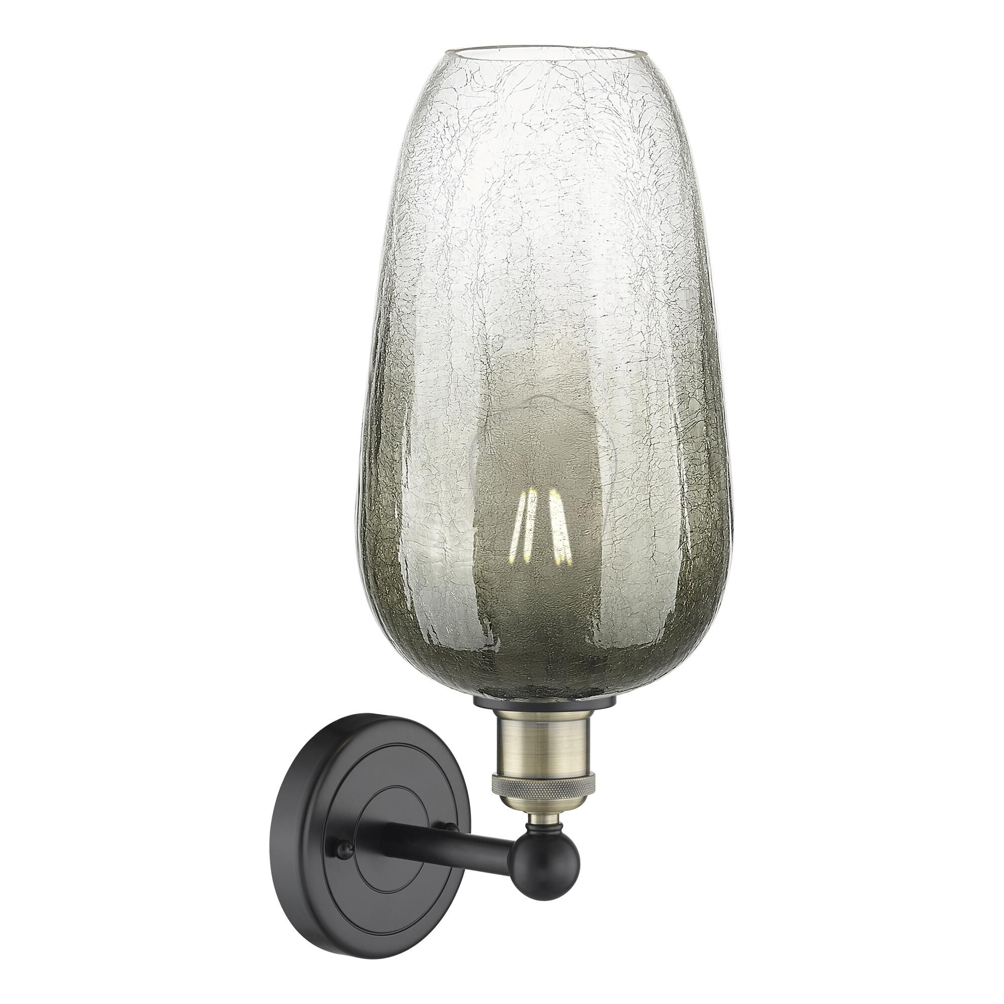 Shown in Black Antique Brass finish and Slate glass