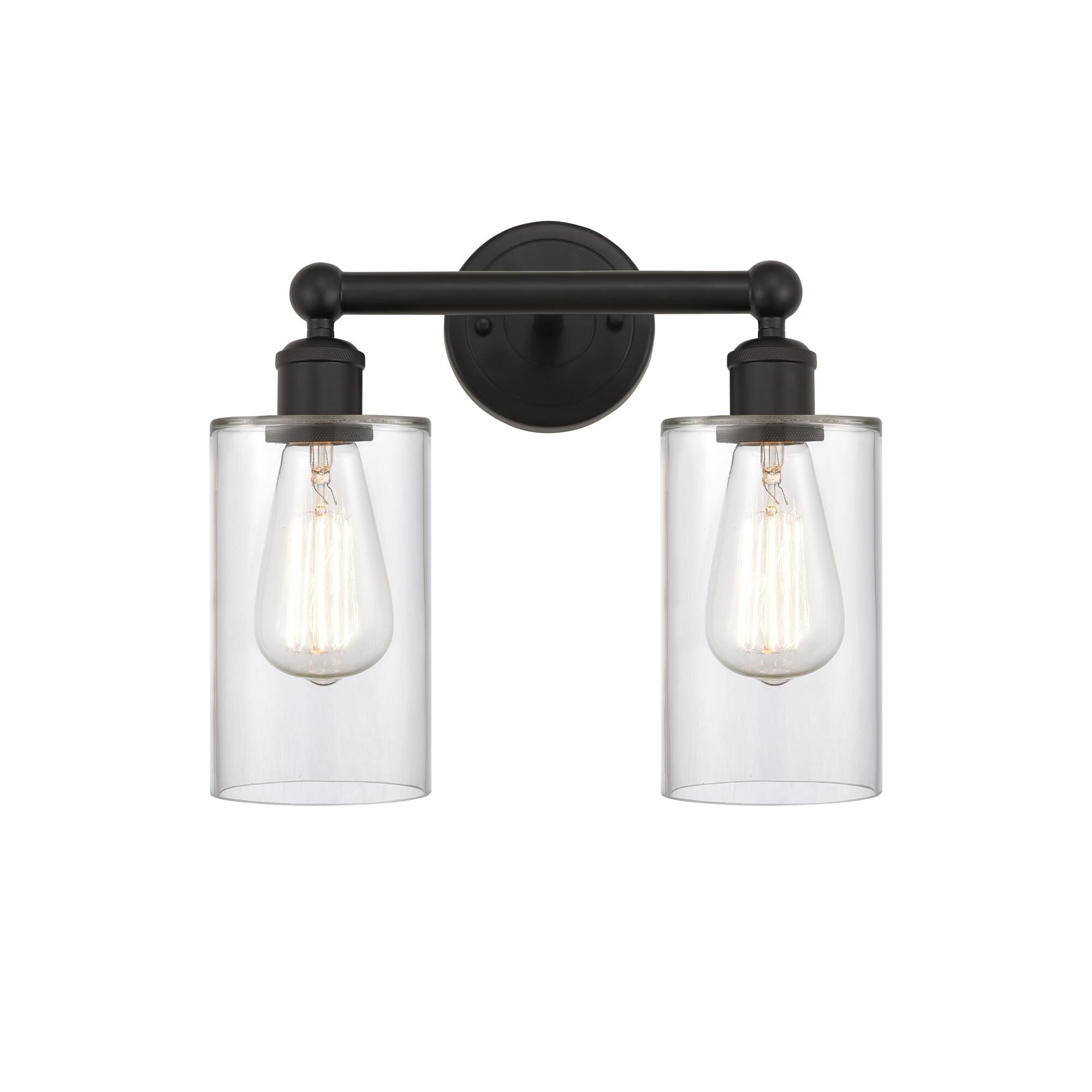 Shown in Oil Rubbed Bronze, Clear finish and Clear glass and Clear Glass shade