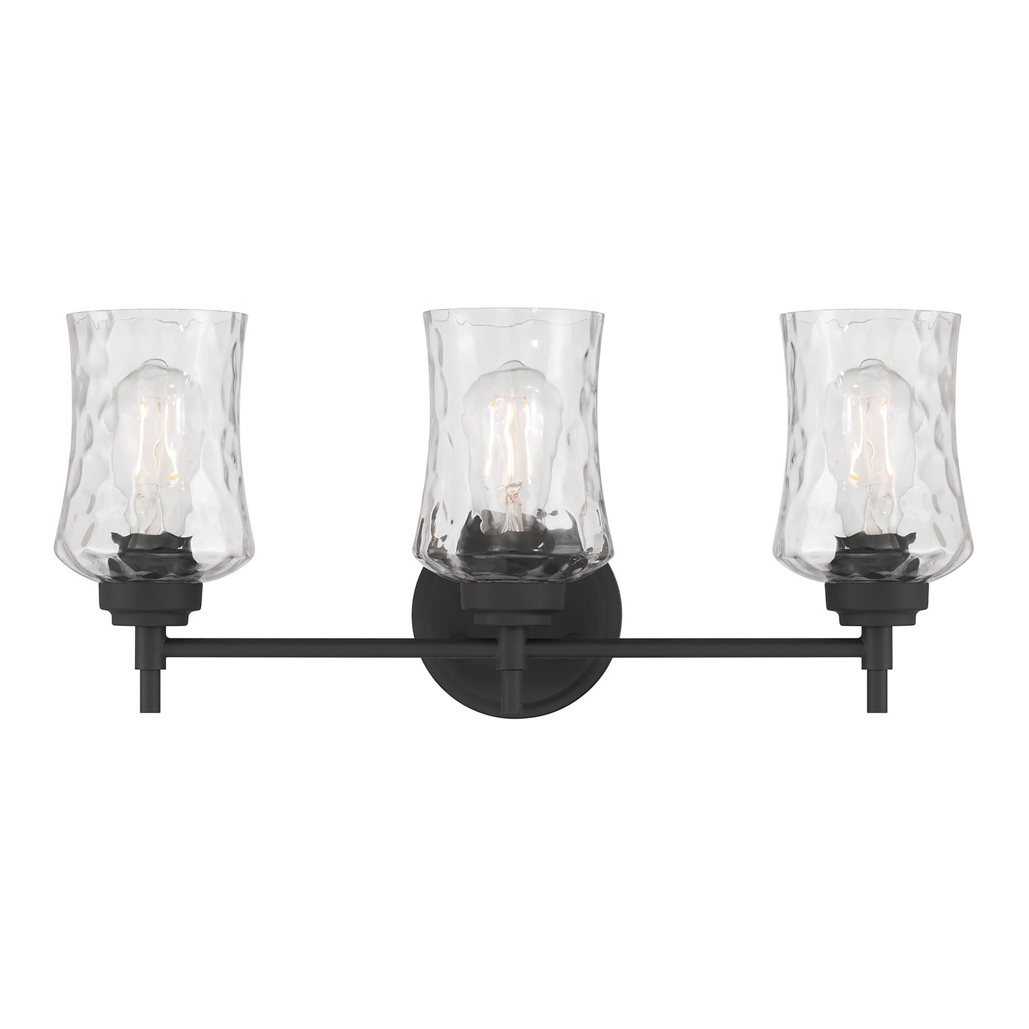 Shown in Matte Black finish and Clear Stone Water glass