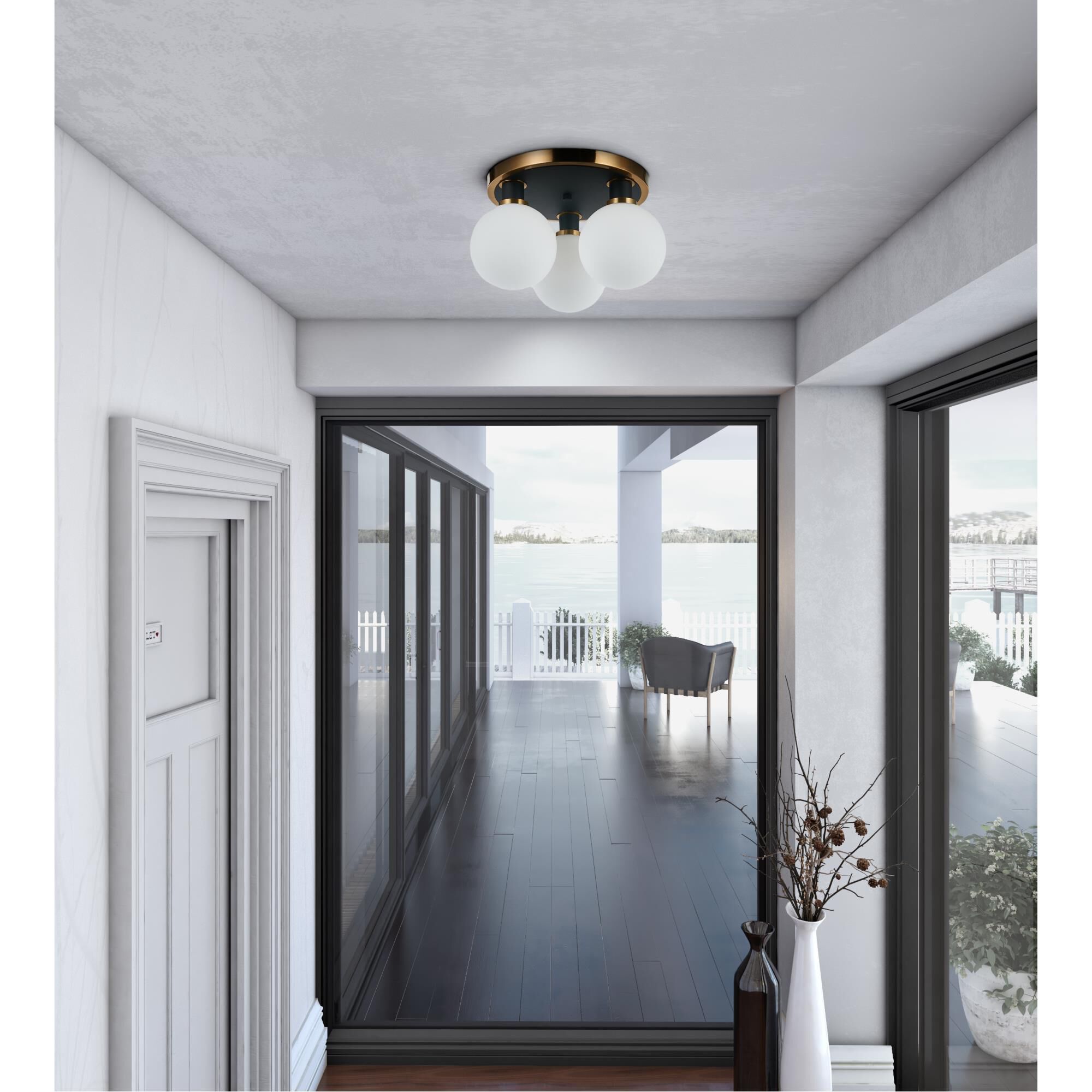 Gem 15 Inch Semi Flush Mount by Artcraft