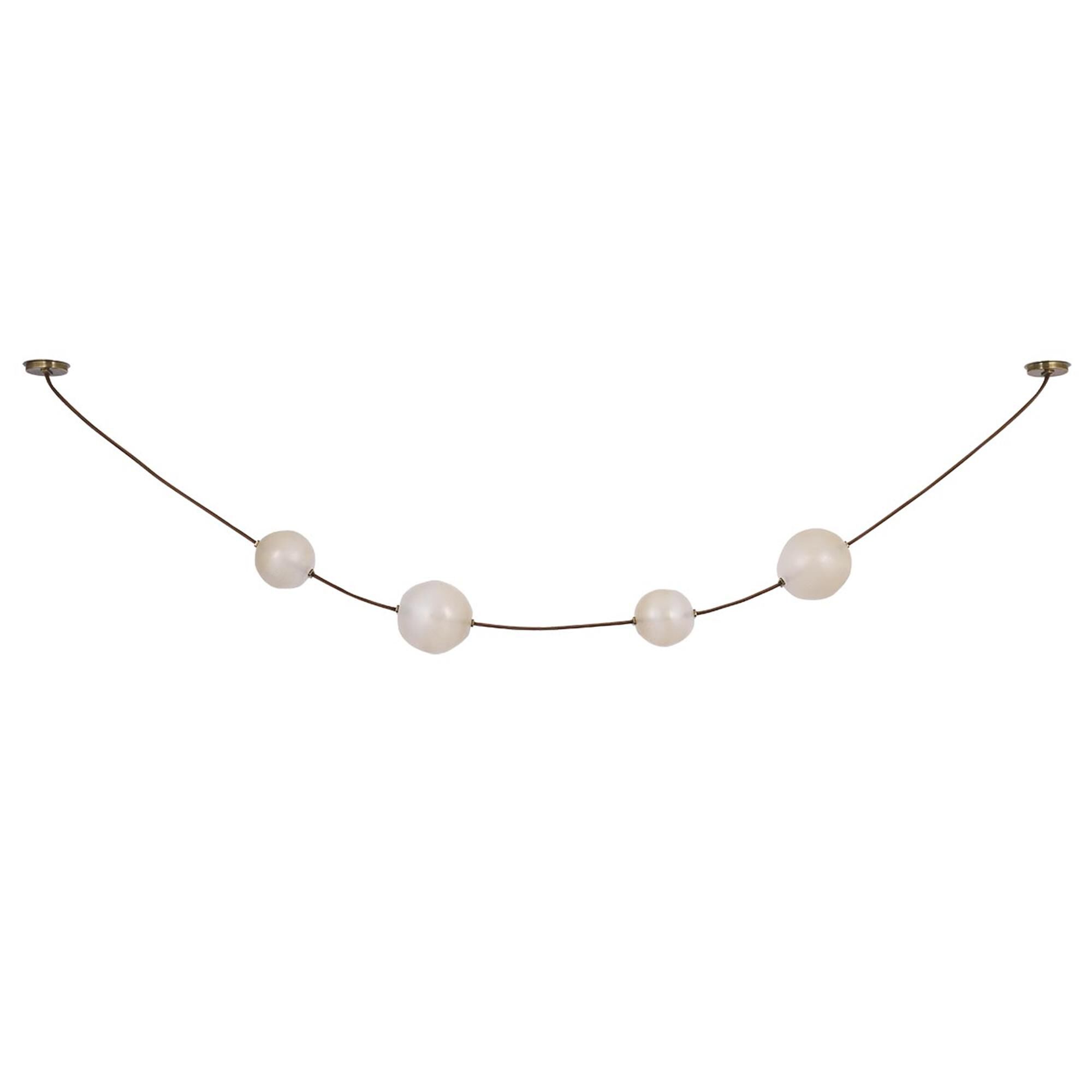 Shown in Russet Suede And Mottled Brass finish and Fizzy Nude glass