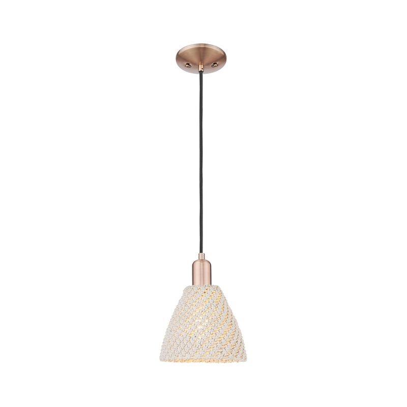 Bruno Marashlian Natural Ballston Dome 8 Inch Mini Pendant by Innovations Lighting