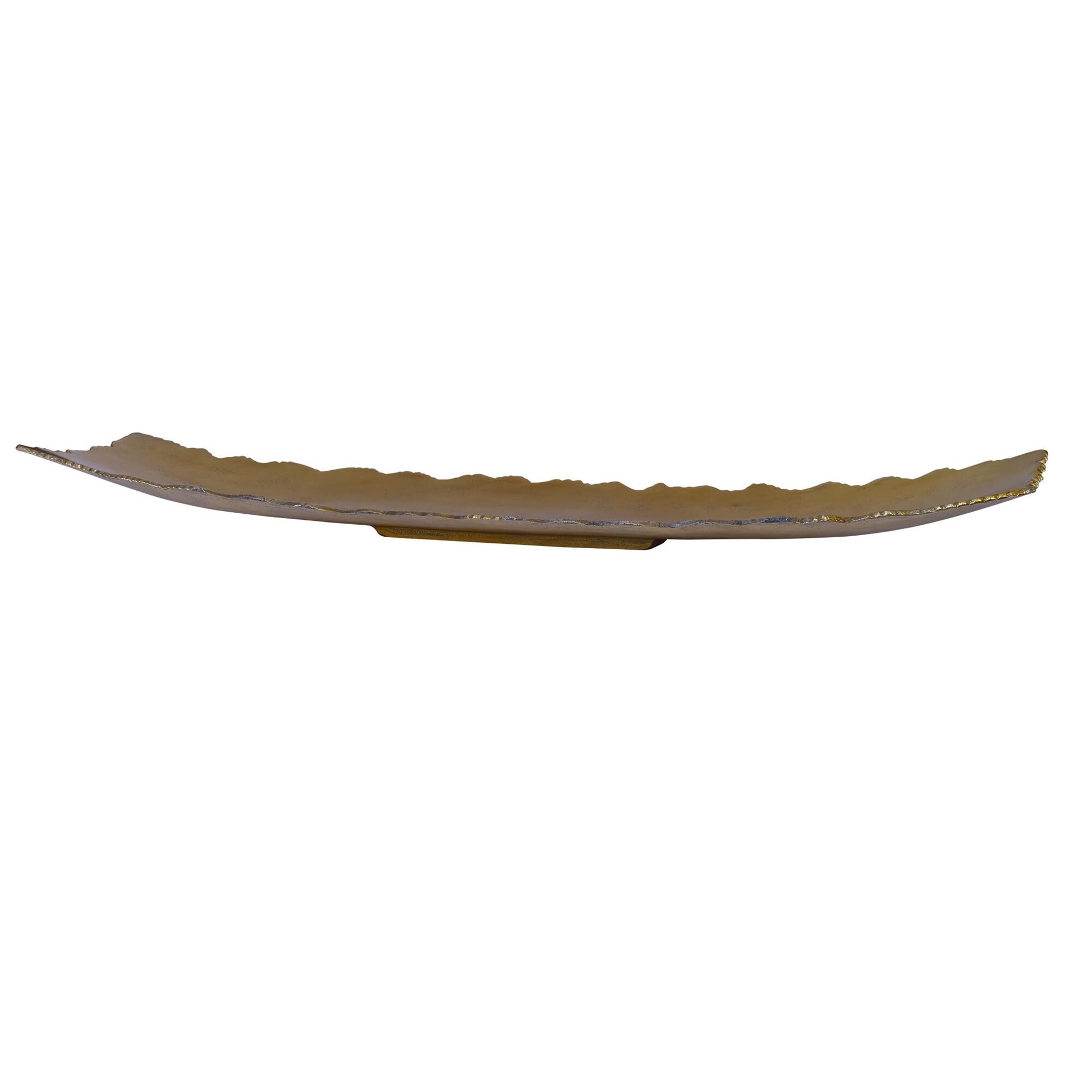 Shown in Dramatic Proportions And Thick Cast Aluminum Make This Tray Special.  The Edge Is Rough Cut, And Pol finish