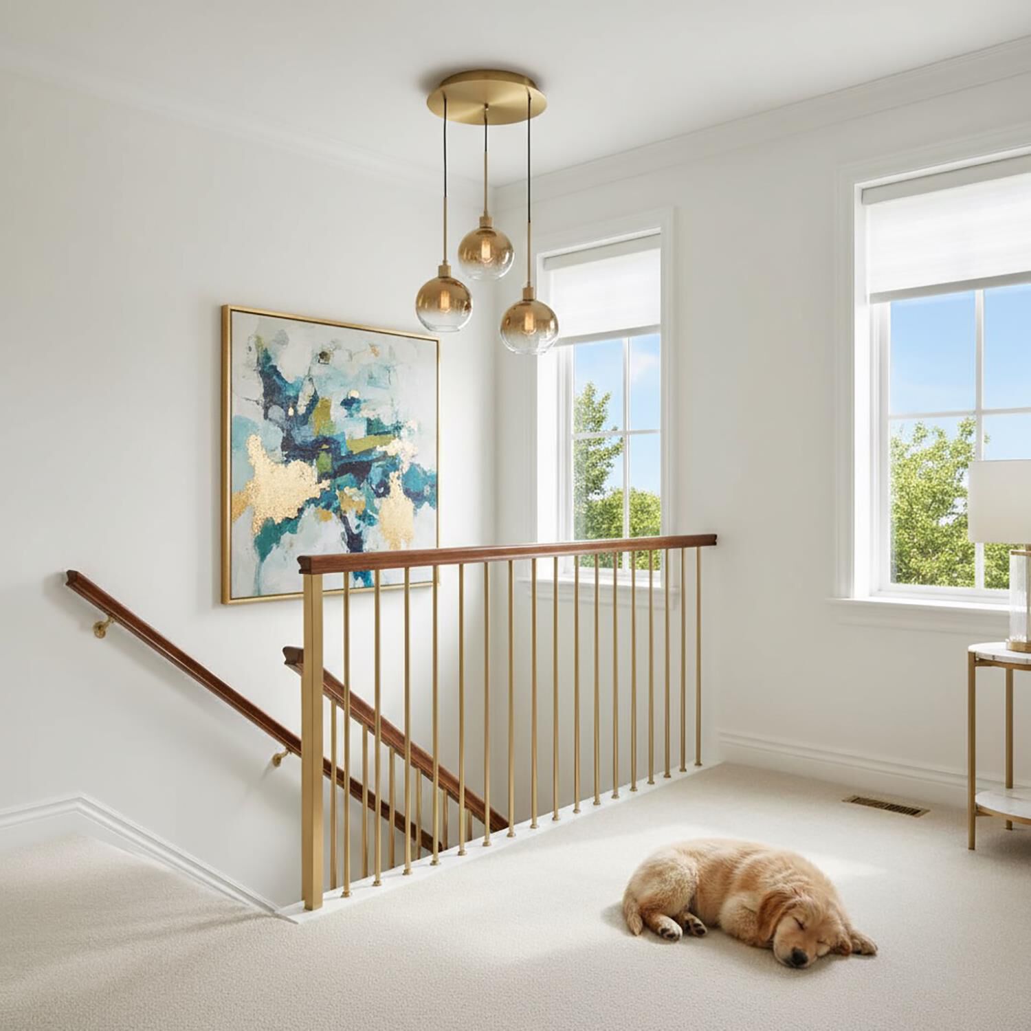 Shown in Gold finish and Gold/Clear glass