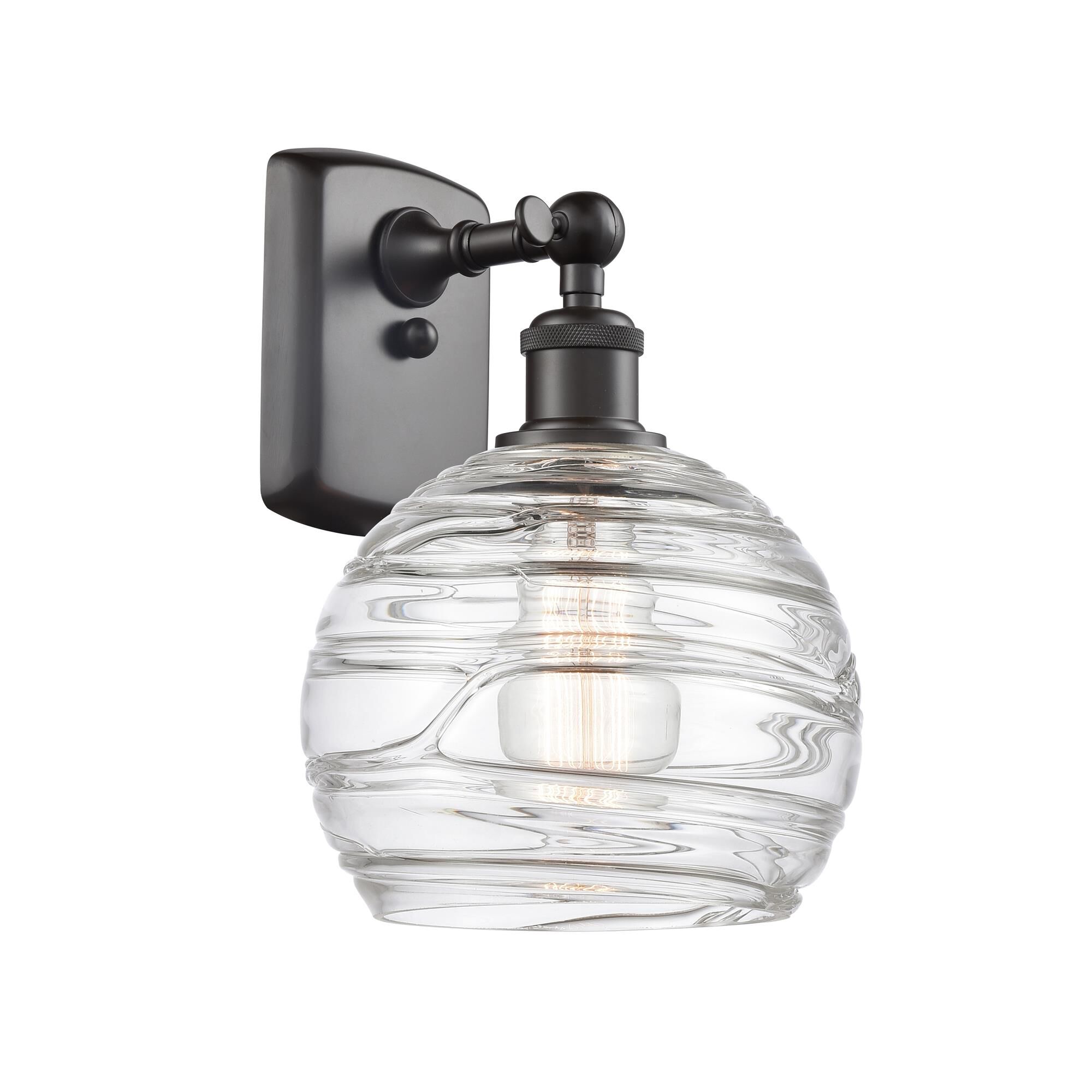 Shown in Oil Rubbed Bronze finish and Sphere glass and Glass shade