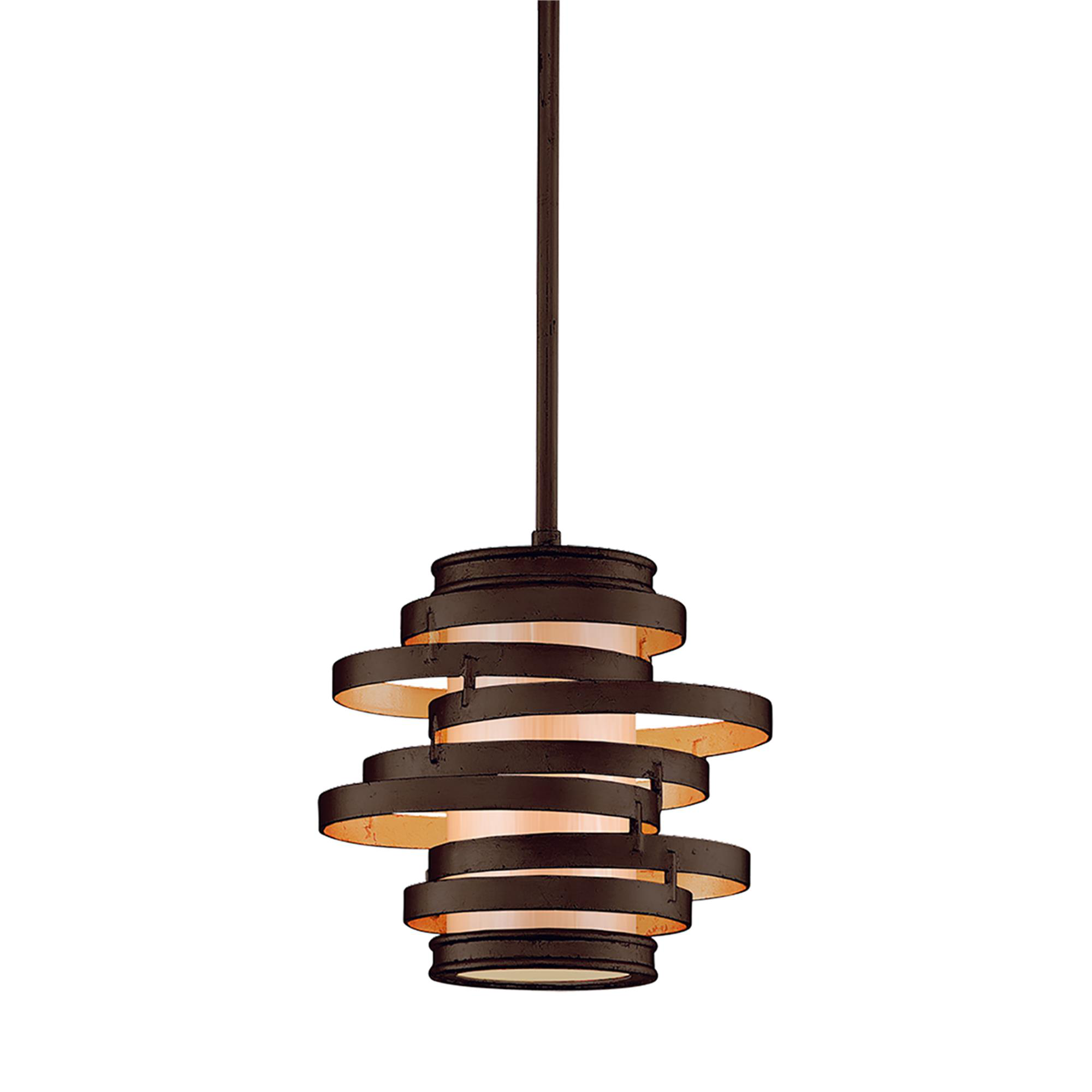 Shown in Bronze With Gold Leaf finish and Caramel Ice glass